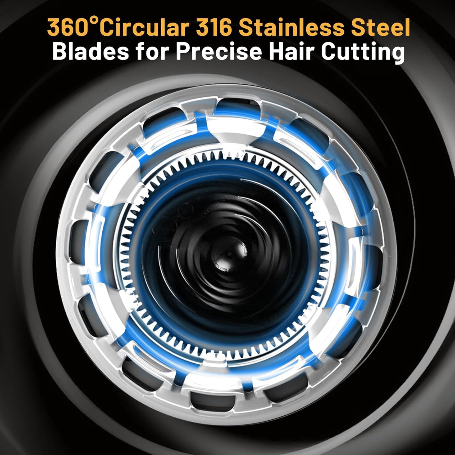 Self Haircut Kit for Men – DIY Hair Cutting Tool with Self Cut System and Adjustable Guide Combs, Easy to Cut Your Own Hair at Home (Black)