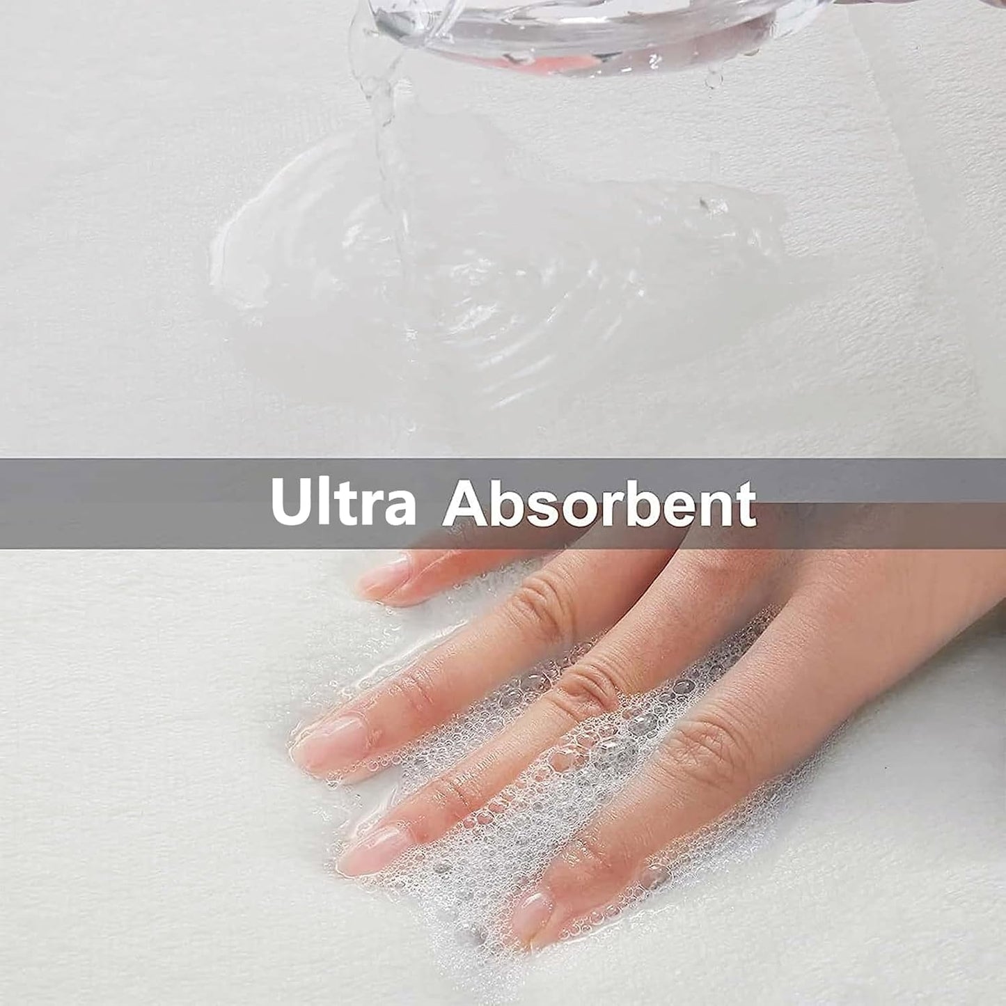 Buganda Memory Foam Bath Mat, 24" x 16", Ultra Soft and Non-Slip Bathroom Rugs, Water Absorbent and Machine Washable Bath Rug for Bathroom, Shower, and Tub, Ivory