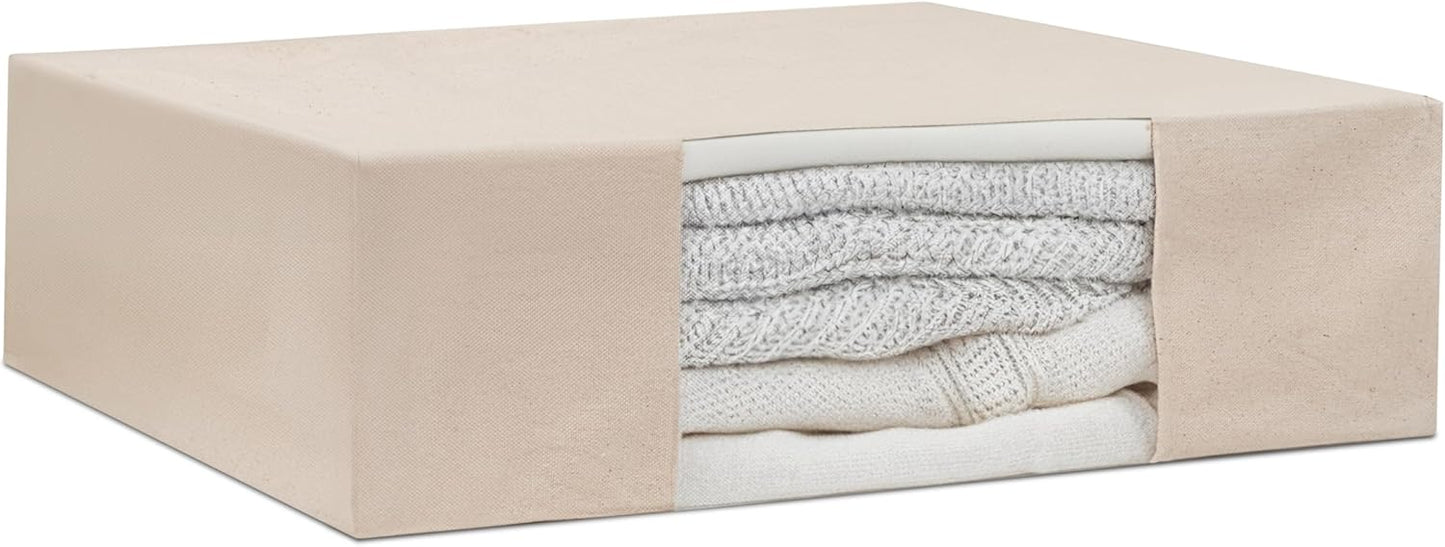 Cashmere Storage Bags - 100% Cotton, Moth Proof, Zipper Closure, Reusable, Washable Garment Storage Bags for Sweaters, Dresses - Perfect for Underbed Storage and Organizing Sweaters in Closet (1 Bag)