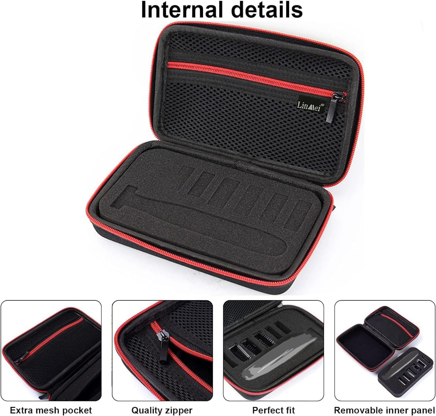 Hard Case for One Blade Trimmer QP2724/90, QP2834/70, QP2630/72, Waterproof Shaver Organizer Shockproof Travel Storage Box for Charger & Accessories