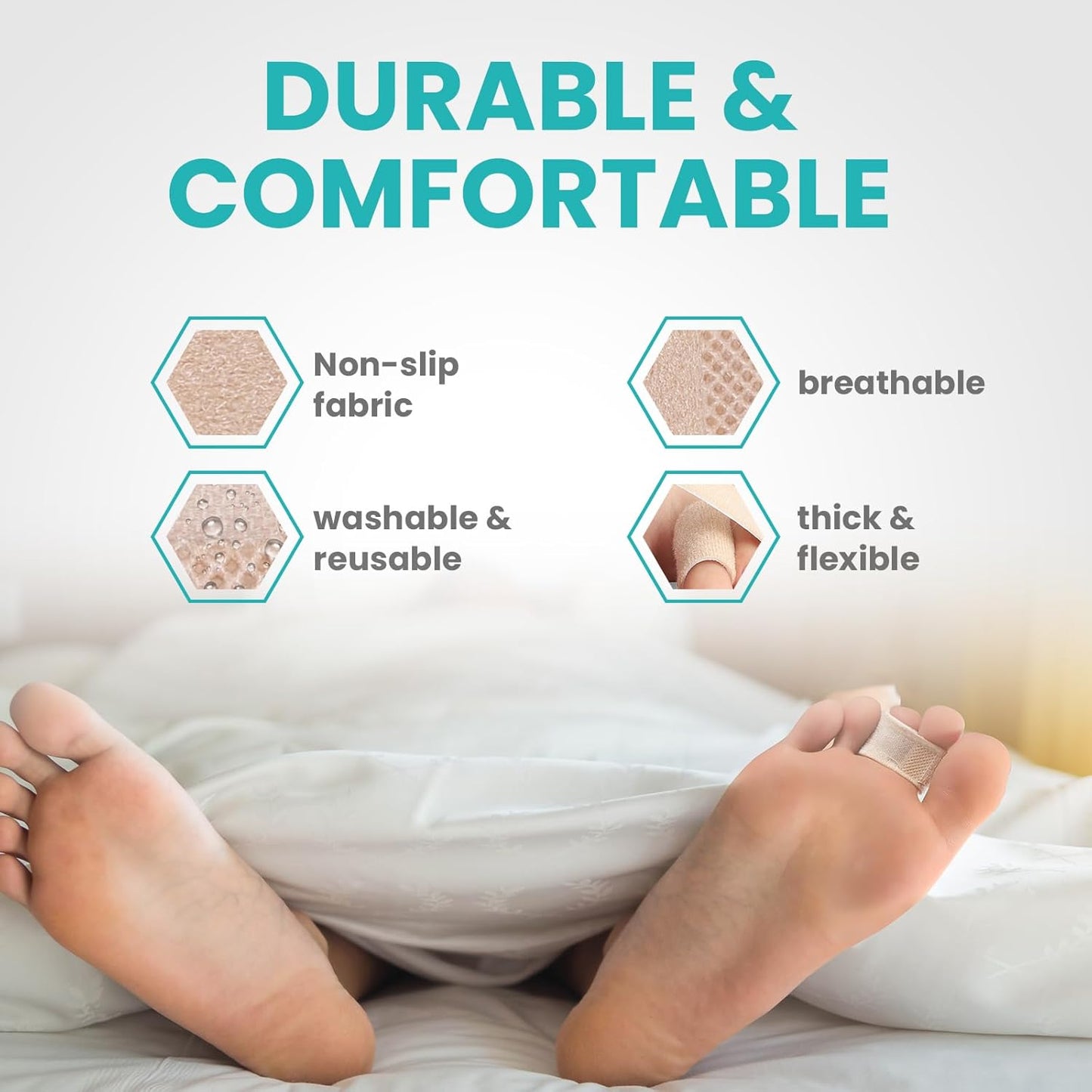 8 Pack Hammer Toe Corrector Toe Splint For Broken Toes,Brace Orthopedic Separator, Cushioned Bandages, Heal Wrap Toe Straighteners for Crooked Toes(brown)