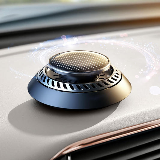 Ceeniu 2025 New UFO Car Air Freshener, Solar Powered Auto Rotary, Aluminum Alloy, Supports DIY perfumes, Natural French Fragrance, Cologne & Mint Ice Scent, Two Oils, F21 Aroma Diffuser, Car Fragrance