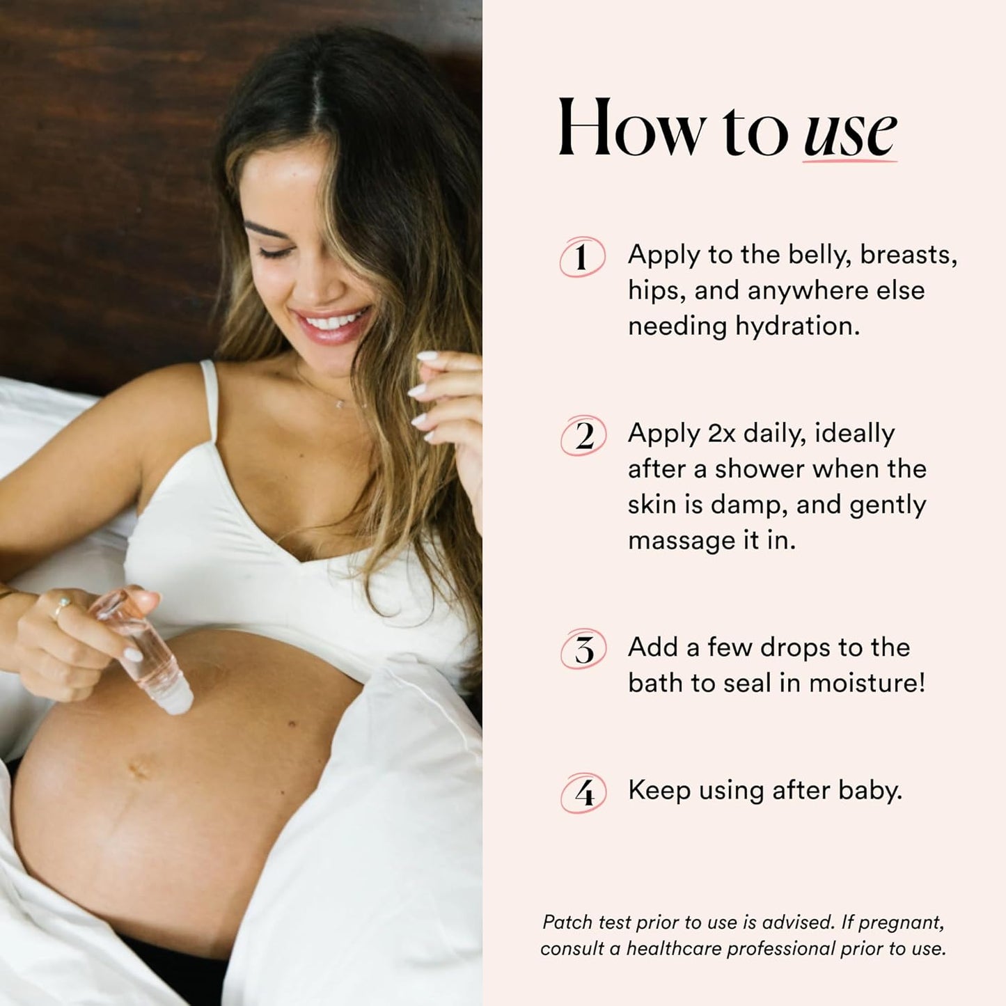 HATCH Belly Oil, Pregnancy & Postpartum Skincare for Stretch Marks, Quick-Drying for Full Body & Soothes Irritation, Plus Vegan, Clean & Plant-Based, 1 Fl Oz