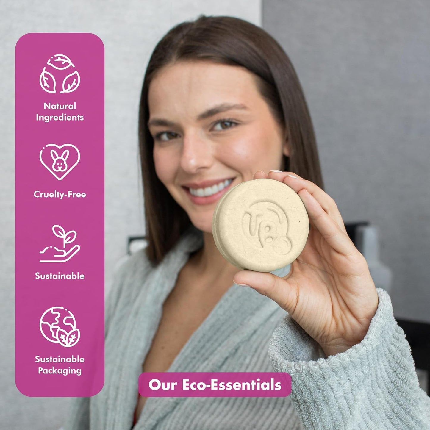 Vitamin B5 + Citrus Essential Oils Shampoo Bar – Dry shampoo for Hair Care - Women & Men – Strengthens Damaged Hair – Natural, Paraben & Sulfate-Free – All Hair Types – Made in USA – 4.5oz (Pack of 2)