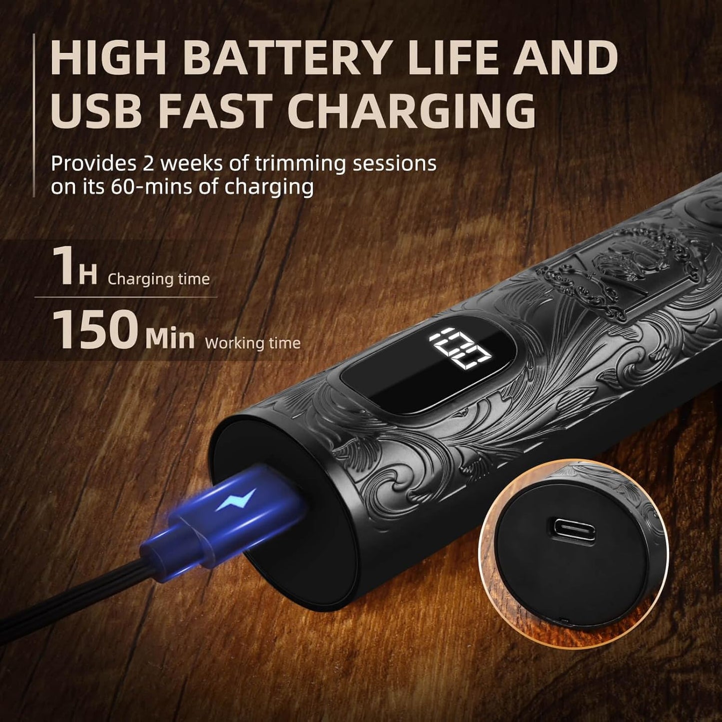 Ufree Beard Trimmer for Men, Electric Razor Shavers, Cordless Hair Clippers, 7 in 1 Beard Grooming Kit for Mustache, Body, Nose and Facial, Gifts for Men