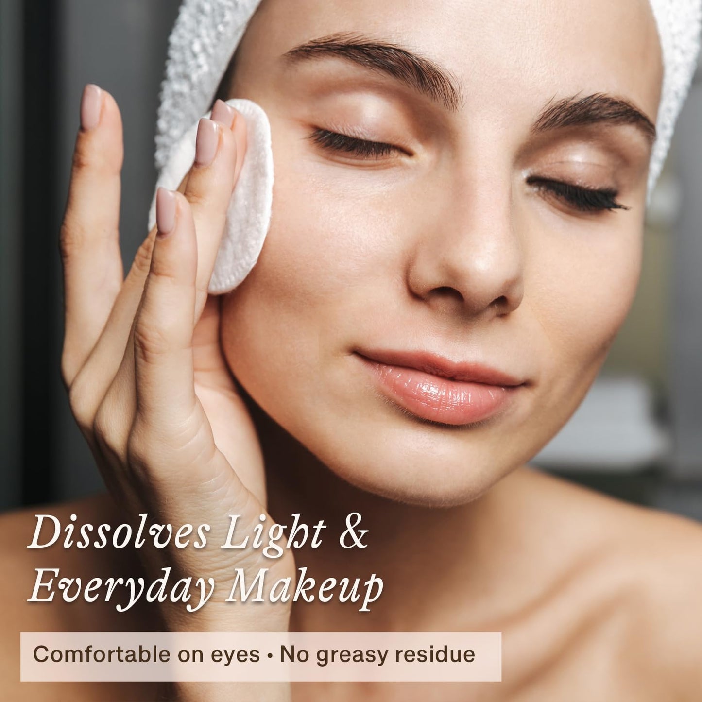 Makeup Remover - USA Made with Natural & Organic Ingredients Face and Eye Make Up Remover, Use with Wipes or Cotton Pads, Gentle Non-Greasy Makeup Remover for Dry, Oily and Sensitive Skin Types