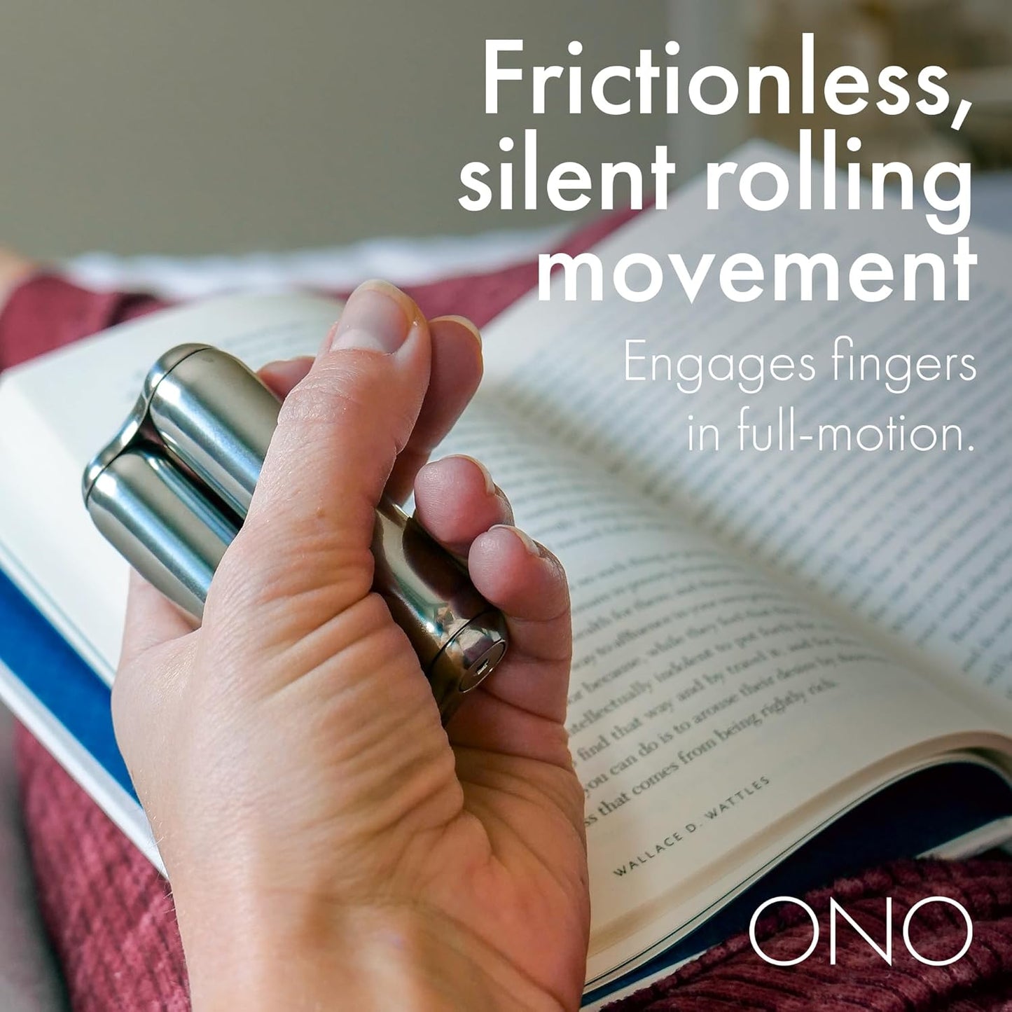ONO Roller - Handheld Fidget Toy for Adults | Help Relieve Stress, Anxiety, Tension | Promotes Focus, Clarity | Compact, Portable Design | Stainless Steel Junior Size
