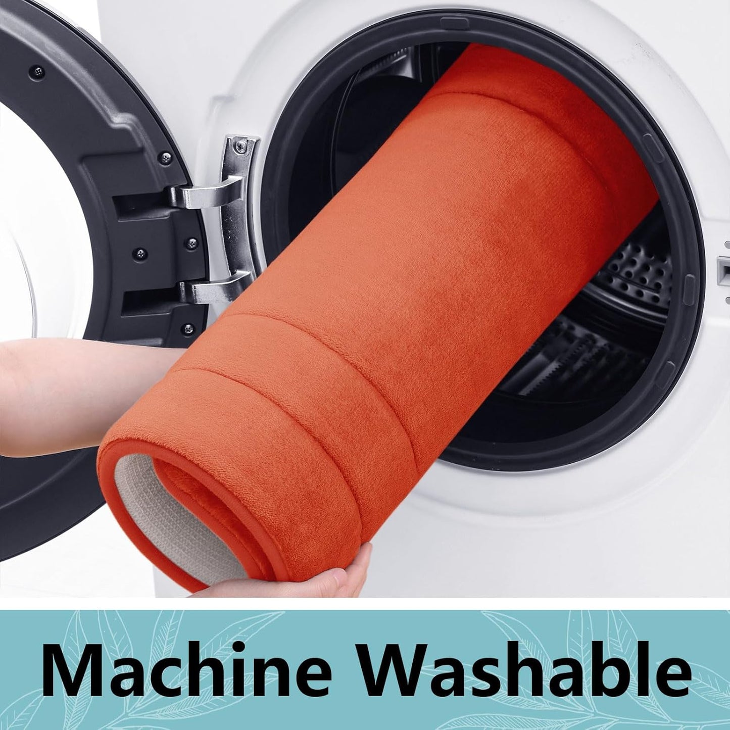 Arotive Memory Foam Bathroom Rug Mat 30x20, Ultra Soft and Absorbent Bath Mat, Machine Wash Dry, Comfortable Bath Rug Carpet for Bathroom Floor, Tub and Shower, Coral