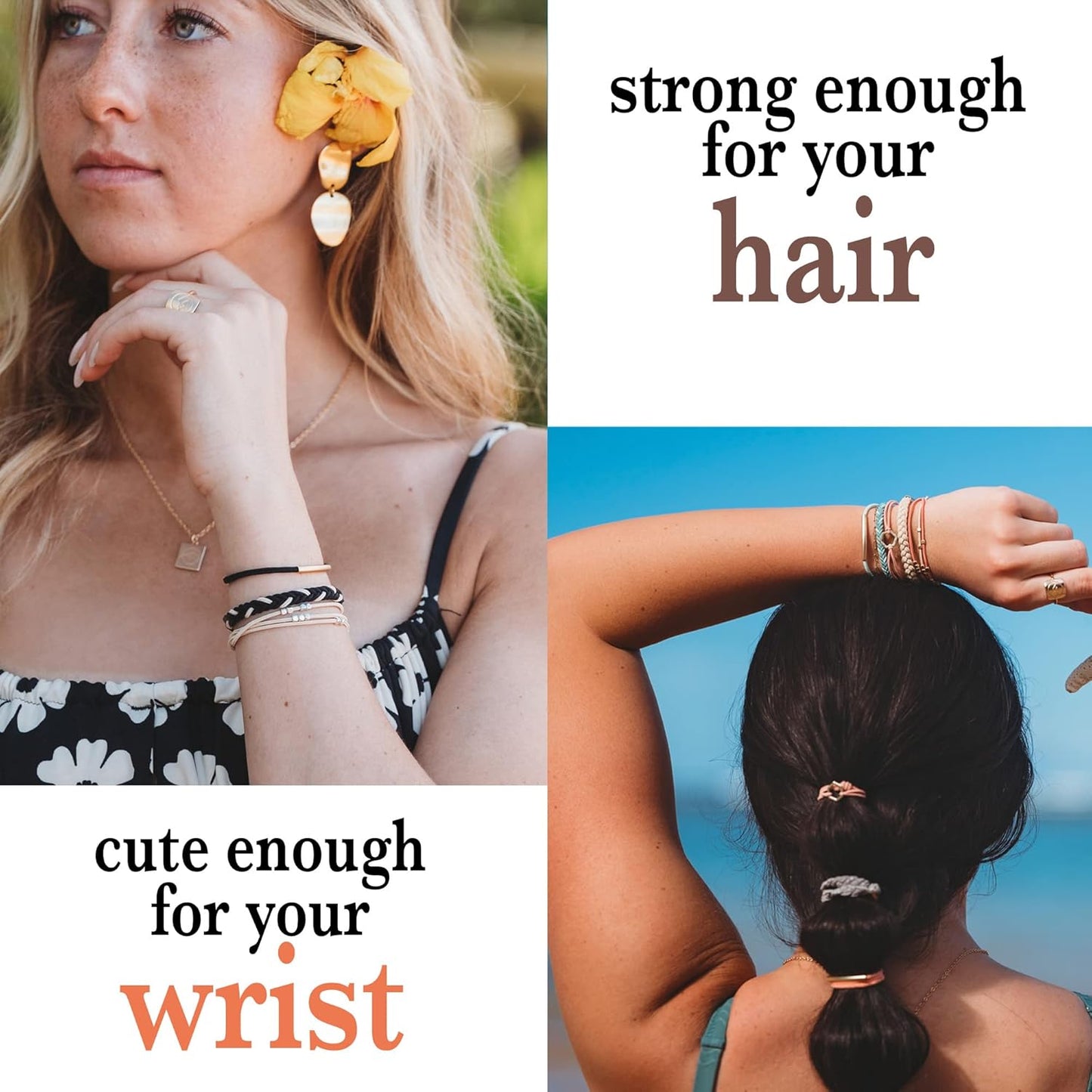 K'lani Hair Tie Bracelets for Women - Elastic Hair Bands That Double as Stylish Jewelry - Inspire - Small
