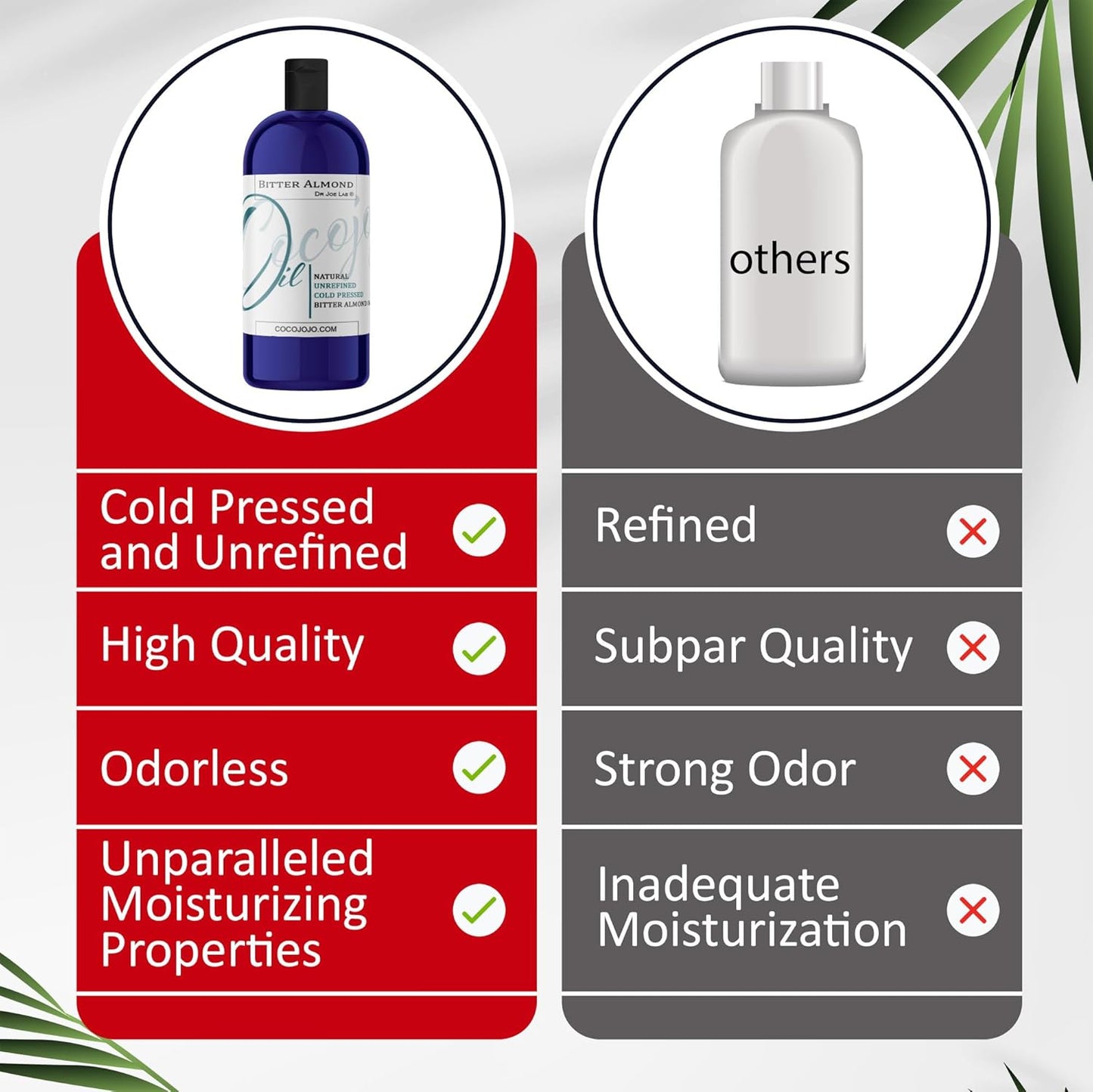 cocojojo Pure Bitter Almond 32 oz 1 Quart Oil Unrefined Cold Pressed Extra Virgin All Natural Perfect for Hair Face Skin Nails