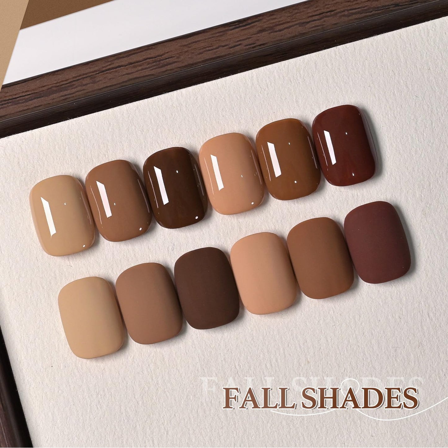 GAOY Gel Nail Polish, Brown Caramel Nude Red Gel Polish Kit for Salon Manicure and Nail Art DIY at Home