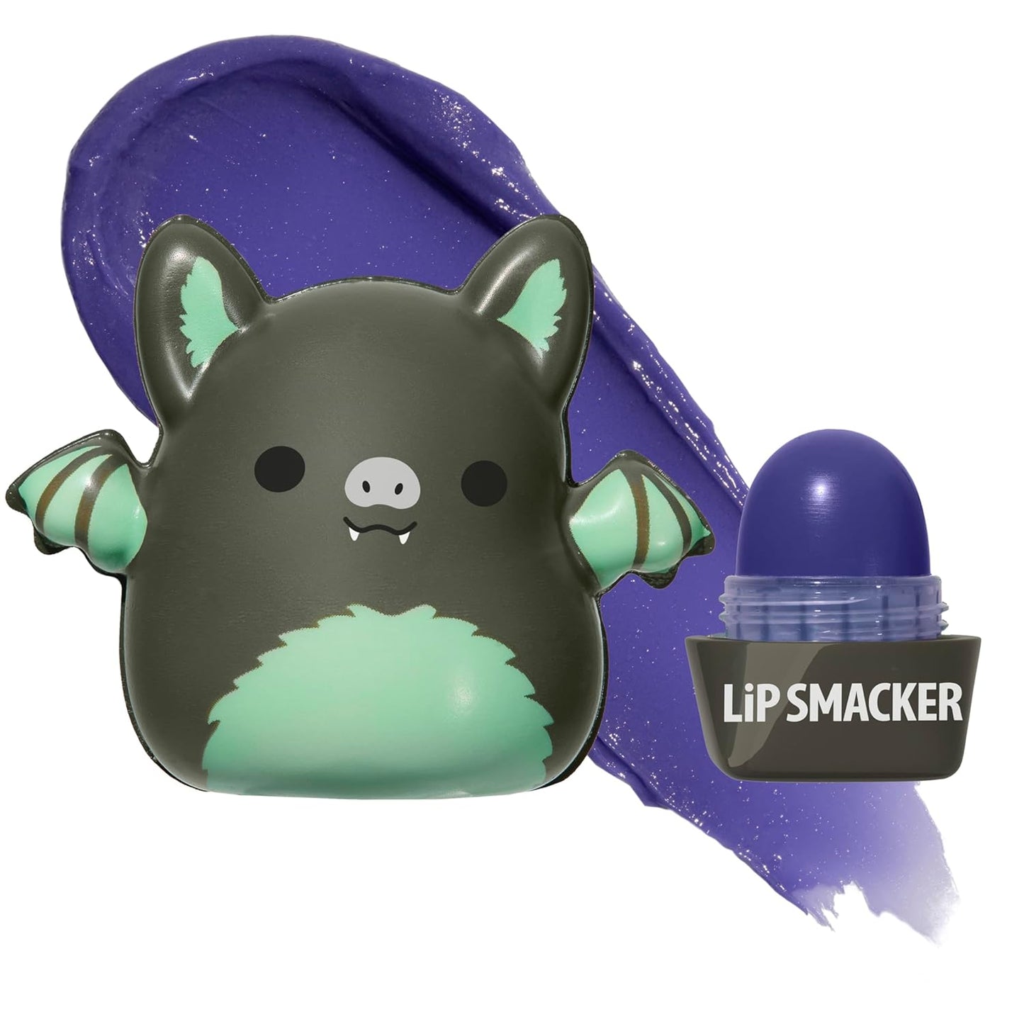 Lip Smacker Squishmallows Moisturizing Lip Balm, Fun Soft Squishy Collectible Top, Blackberry Flavored Hydration - Aldous