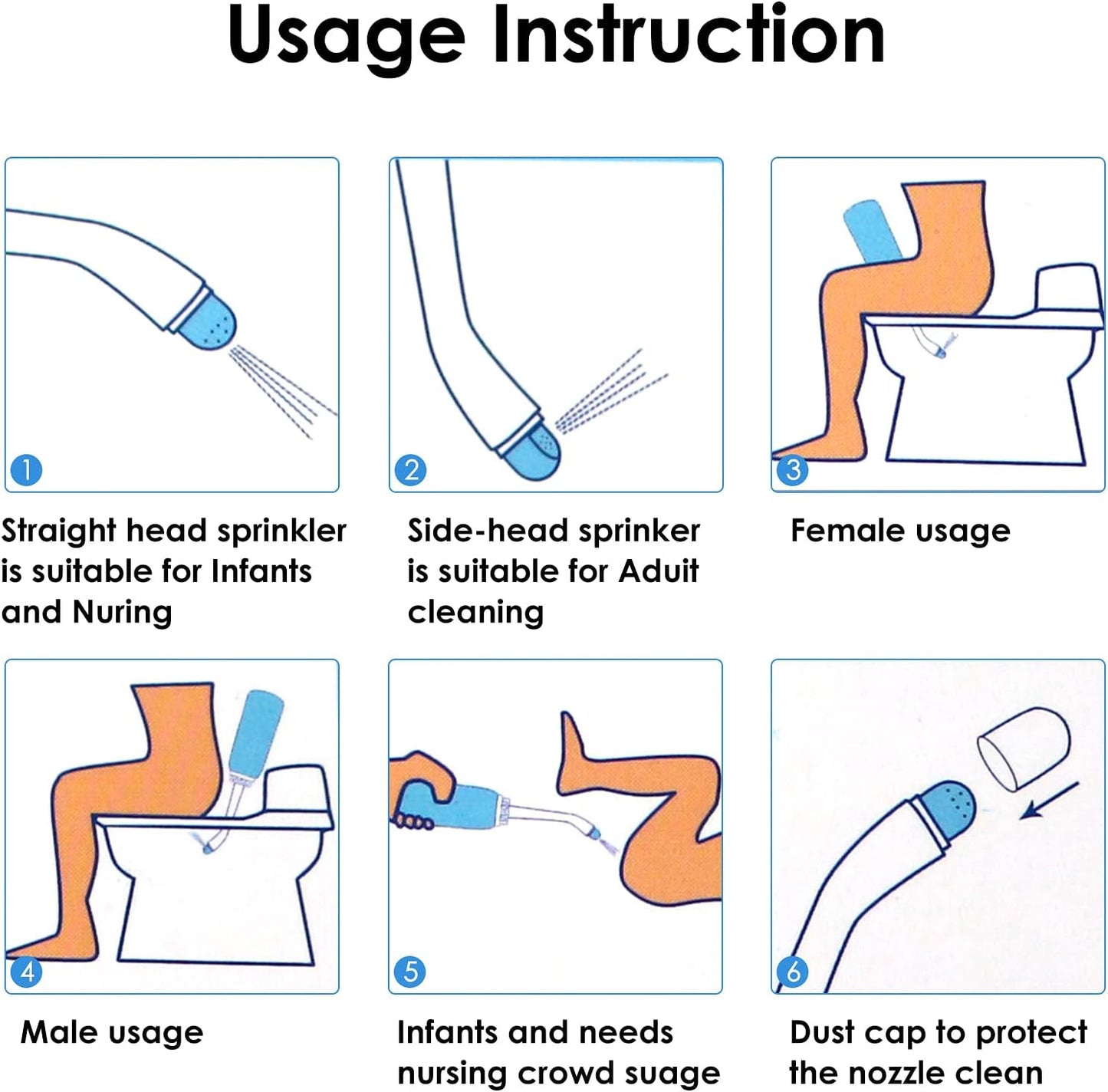 RUFCRIL Peri Bottle, Portable Travel Bidet with Bag, TPE Material Can Be Boiled, 17oz/500ml with 2 Sealing Rings,Essentials for Postpartum Perineal Care,Feminine Cleansing,and Baby(Green)