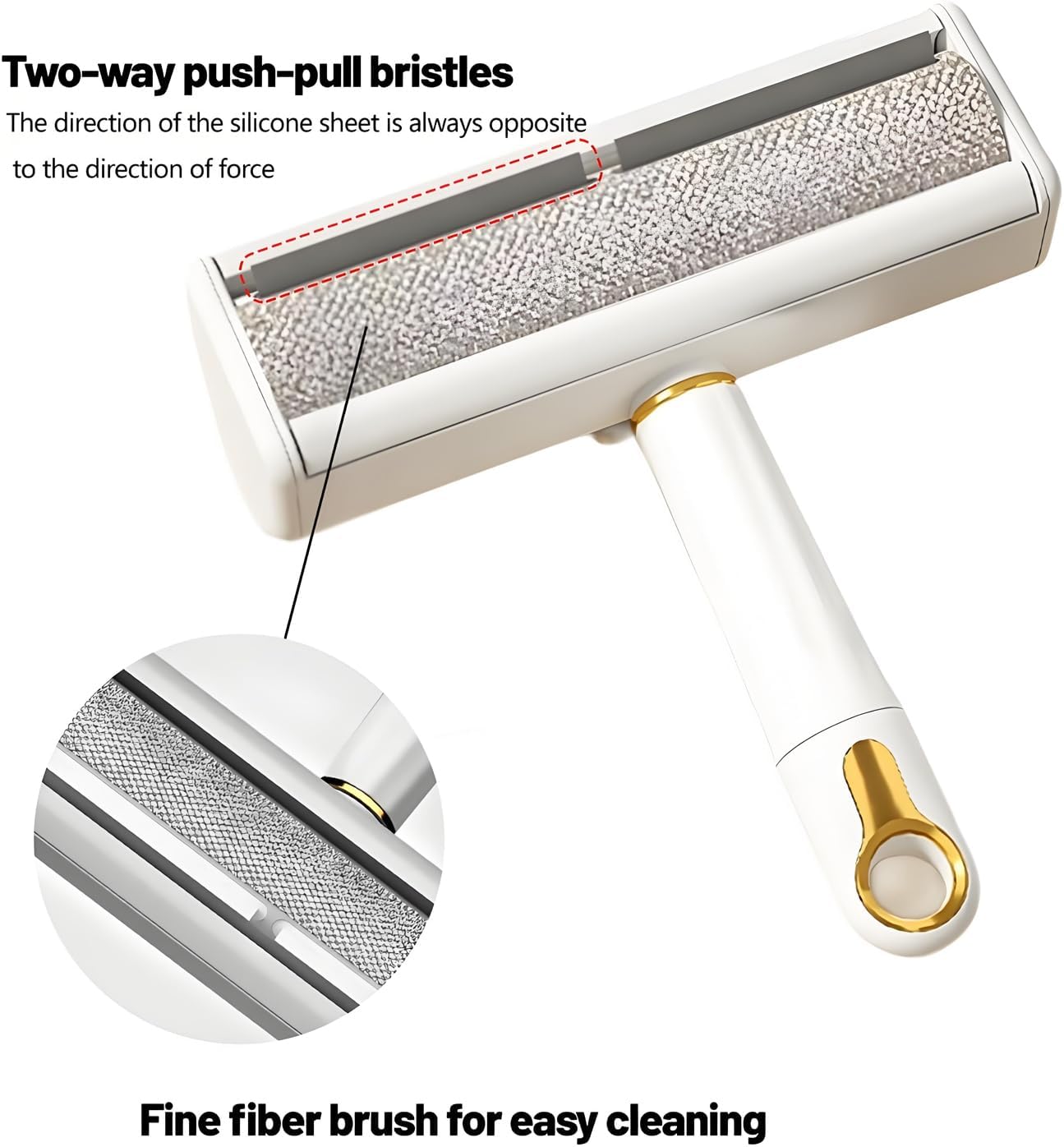 Pet Hair Remover Lint Roller - Washable Reusable, Static Adsorption for Cat Dog Hair Removal On Furniture, Sofas, Bedding, Carpets,Pet Hair Removal Tool,Dog Hair Remover,Lint Remover(White)