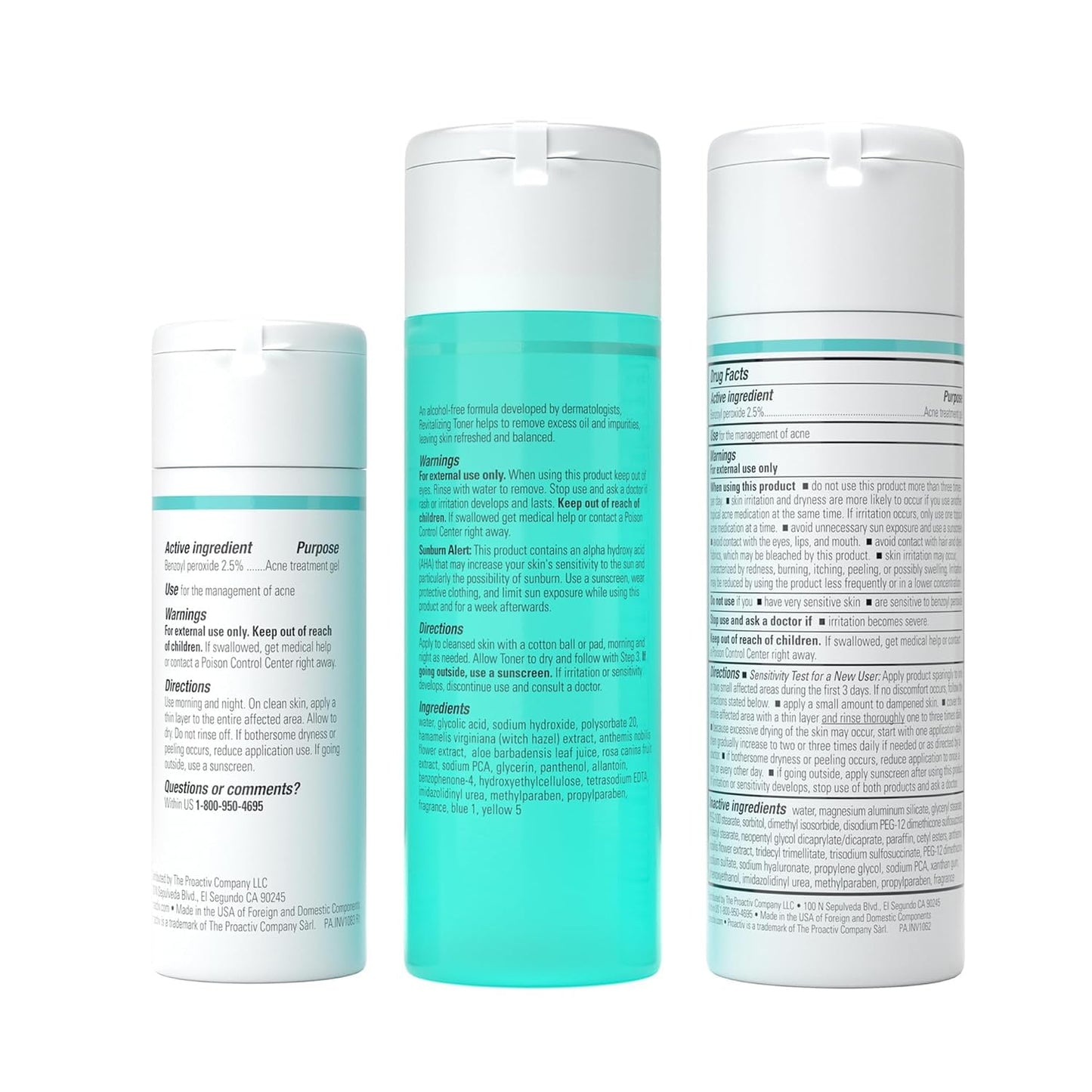 Proactiv 3 Step Acne Treatment w/ Pimple Patches - Benzoyl Peroxide Face Wash, Repairing Acne Spot Treatment for Face and Body, Exfoliating Toner - 90 Day Complete Acne Skin Care Kit + Pimple Patches