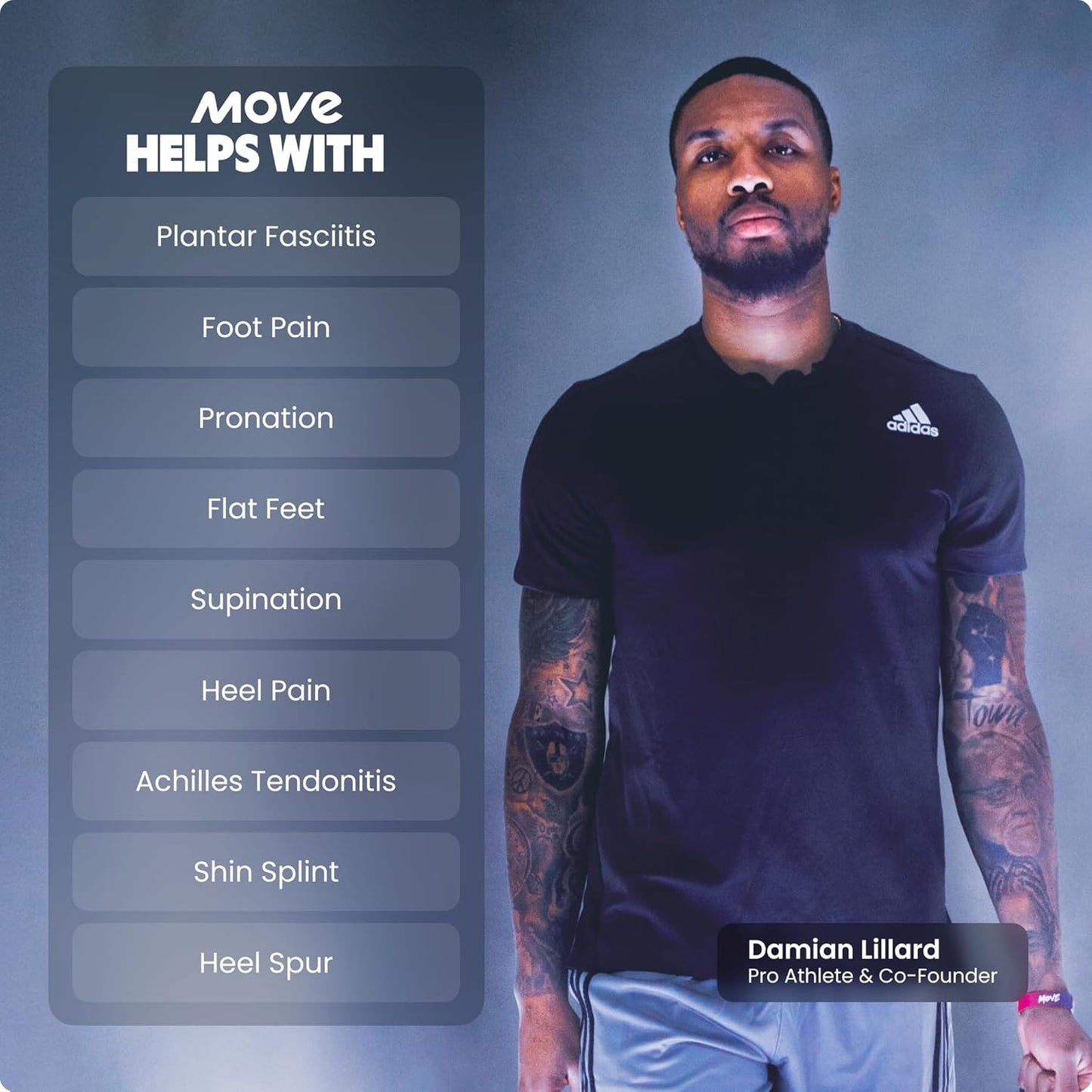 MOVE All Day Comfort Insole - Extra Plush Foam Insole for Stress Reduction on Feet, Knees, Back, Shock Absorbing, Walking, Foot Cushion, Comfort, Arch Support, and Work Boots (M7-7.5/WM 8.5-9)