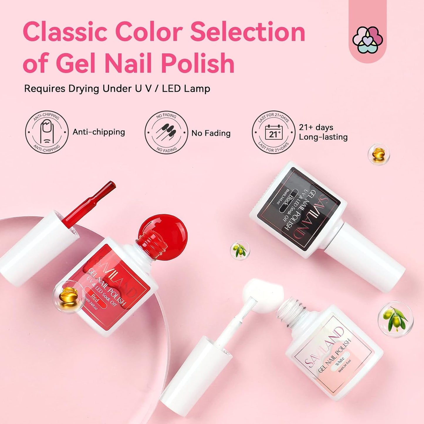 SAVILAND Acrylic Nail Kit with Drill: Professional Nail Kit Acrylic Set for Beginners with Everything Gel Polish U V Light Decorations for Home Salon Gift Set