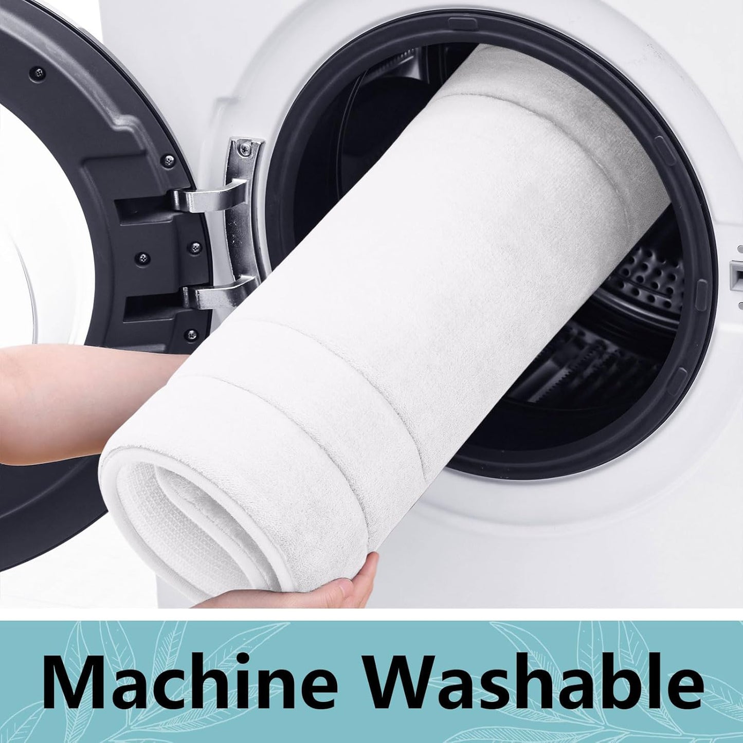 Arotive Memory Foam Bathroom Rug Mat 24x16, Ultra Soft and Absorbent Bath Mat, Machine Wash Dry, Comfortable Bath Rug Carpet for Bathroom Floor, Tub and Shower, White