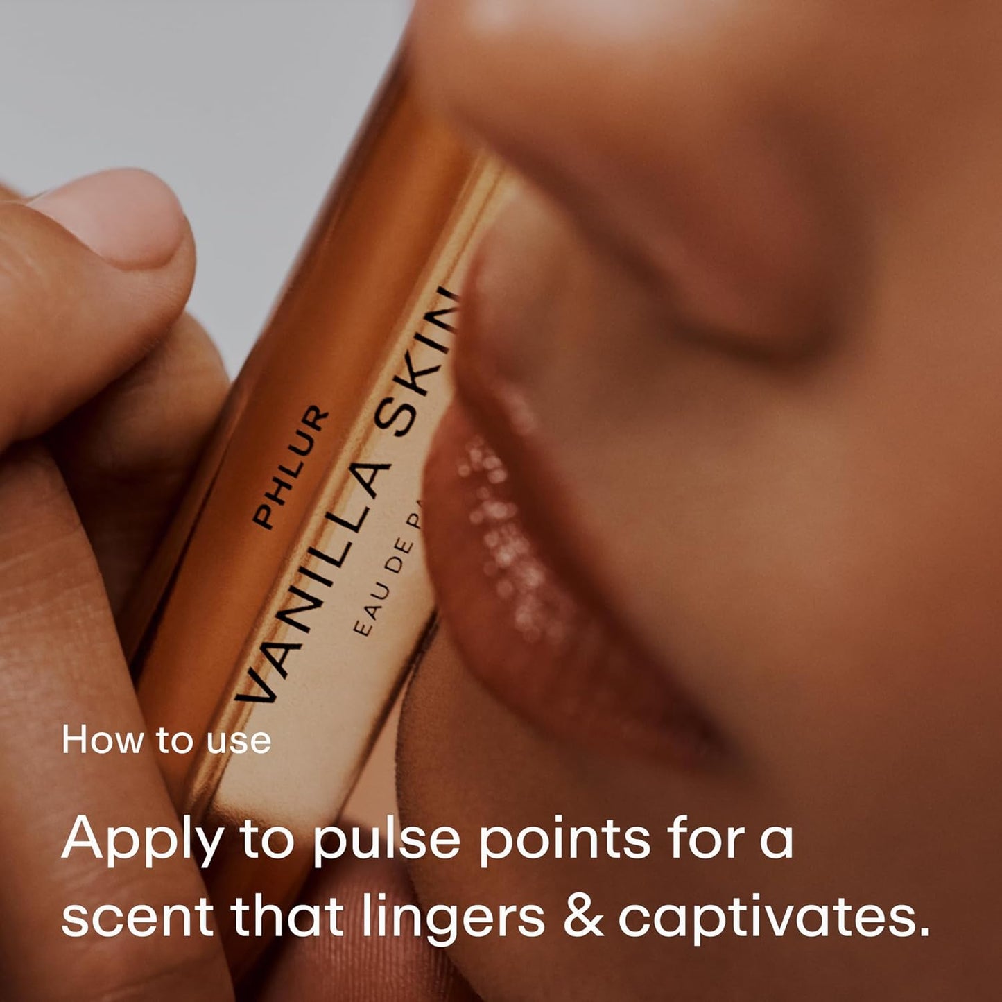 PHLUR Vanilla Skin Eau de Parfum - Travel Size Perfume Fragrance - Vanilla Perfume with Pink Pepper, Cashmere Wood & Sandalwood (9.5mL)