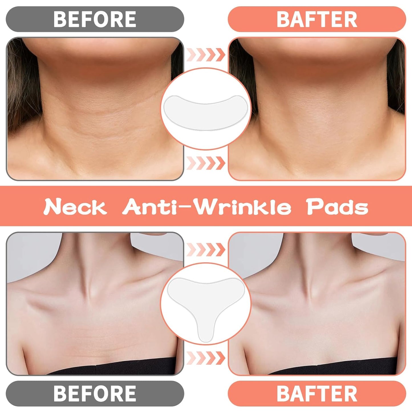 Neck Wrinkle Patches, Anti Wrinkle Silicone Patches,Reusable Chest Firming and Tightening Facial Masks, Collagen Neck Fine Line Pads for Women Reduce Fine Wrinkles, Moisturizing & Firming(11PCS)