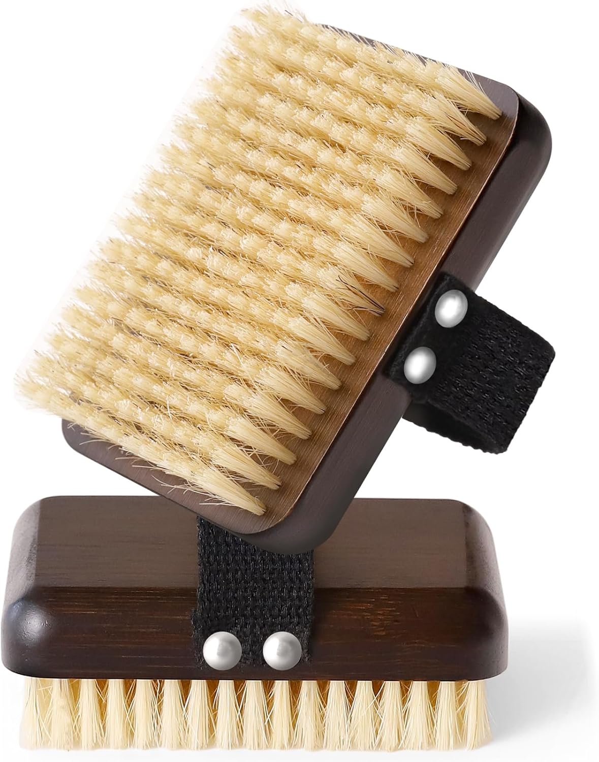 Dry Brushing Body Brush, Azymi Shower Brush for Body Natural Thick Bristles Exfoliates Dead Skin, Detoxifies, Improves Blood Circulation- Spa-Grade Dual Use Dry& Wet Brush 1-Pack