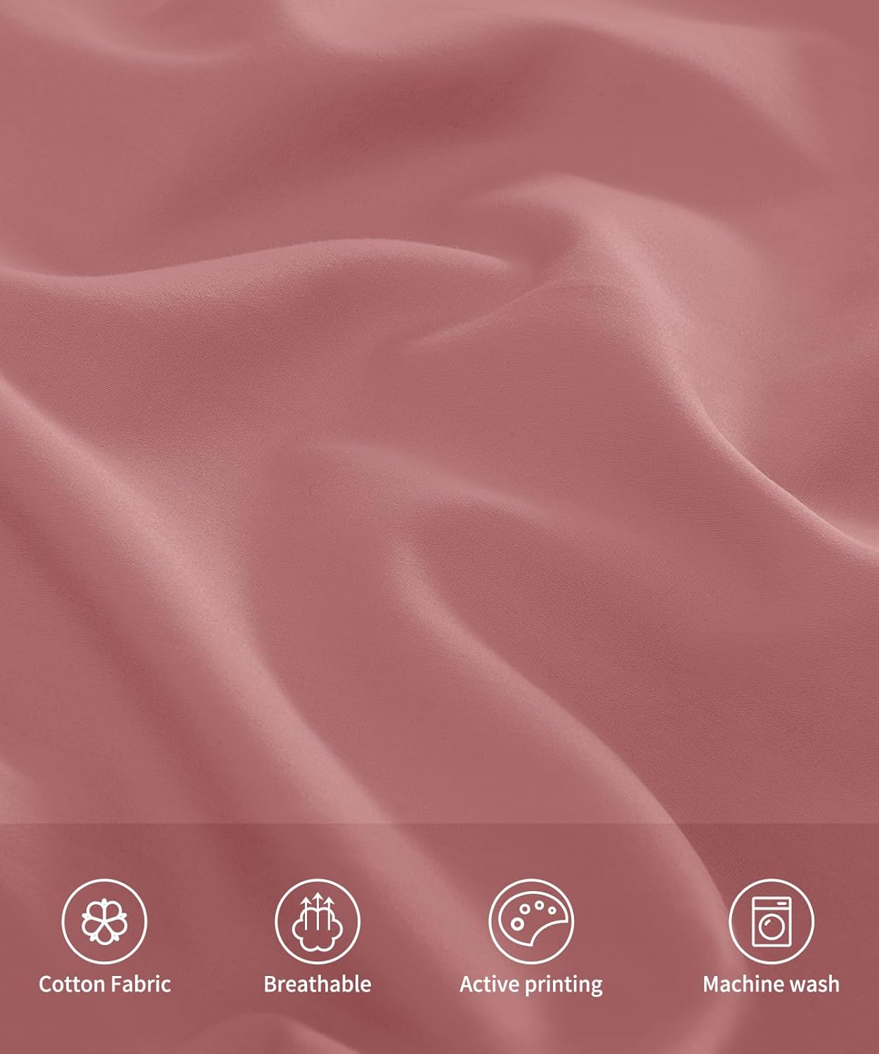 Warmstar Cotton Body Pillow Cover 1 Pack, 600 Thread Count Body Pillow case 20"x54", Long Body Pillow Case Cover Soft Breathable with Envelope Closure,Lotus Pink