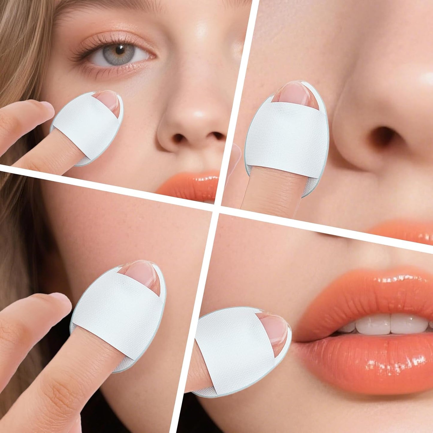 30 Pcs Mini Powder Puffs & mini makeup sponge Set - setting powder puff, Dual-Use (Dry/Wet) for Foundation, Concealer & Eyeshadow - Soft, powder puffs &makeup puff Makeup Sponges with Storage Box