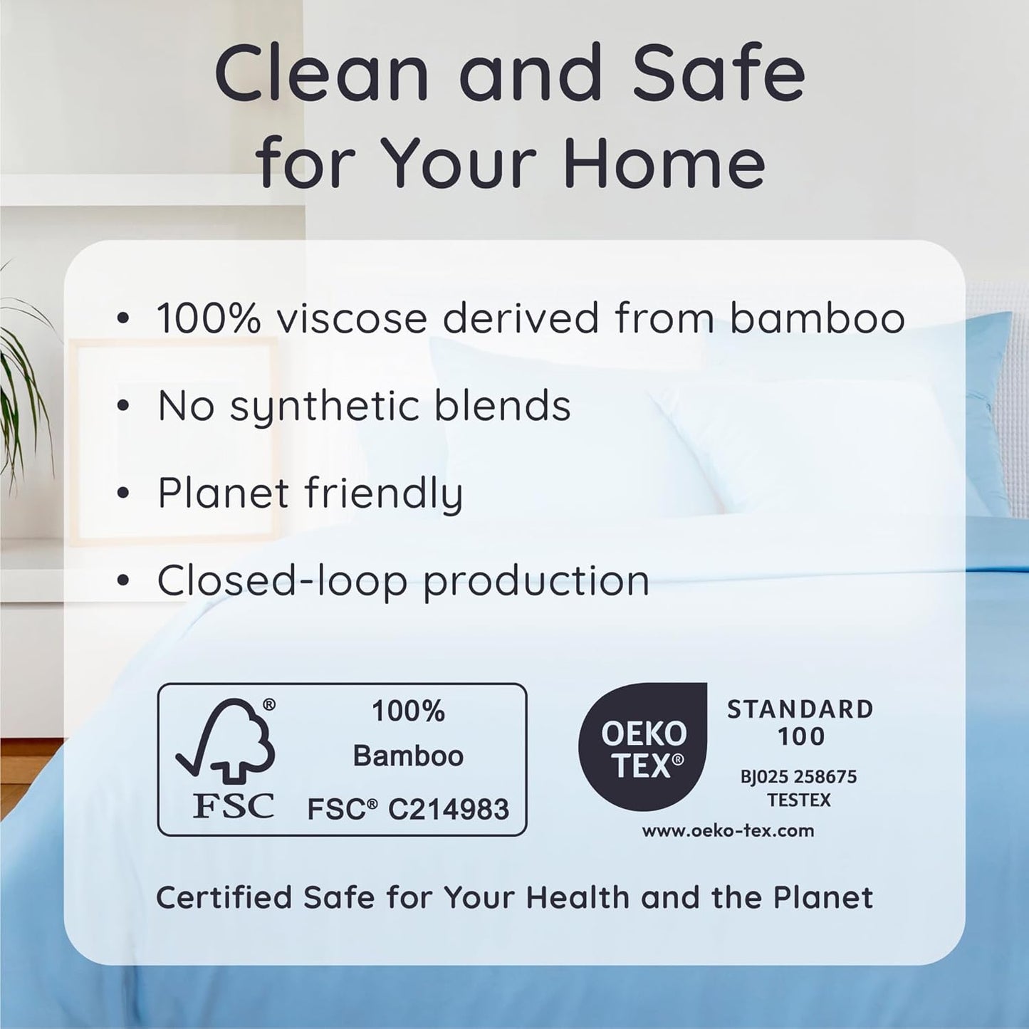 Bambaw 100% Viscose Derived from Bamboo Pillowcases King Size – Set of 2 Cooling Pillow Cases King with Envelope Closure, Soft Pillow Cases, Cool Pillow Cases for Hot Sleepers (Dream Blue)