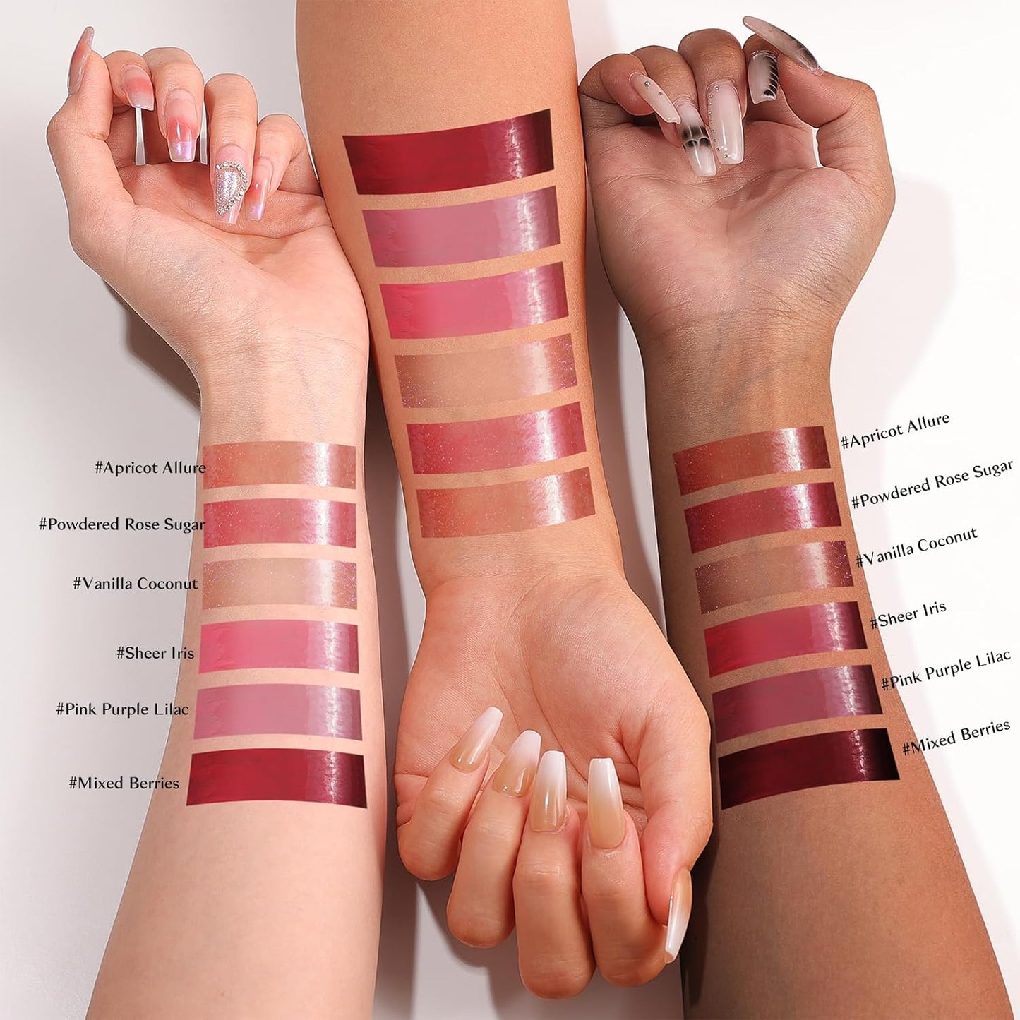 KIMUSE Lip Plumper, 2PCS Moisturizing All-in-one Lip Plumping, Gloss, Balm, Non Sticky Lip Plumper Solid Lipstick Click Lip Balm, Buildable, Vegan & Cruelty-Free