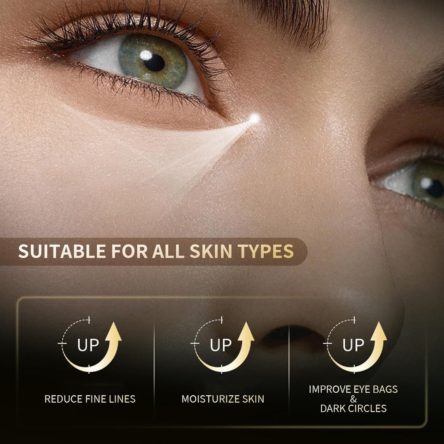 Eye Repair Stick for Men, Reduces Under Eye Dark Circles & Eyebags, Eyes Cooling Stick Hydrates and Depuffing 0.34 Fl.Oz (2)