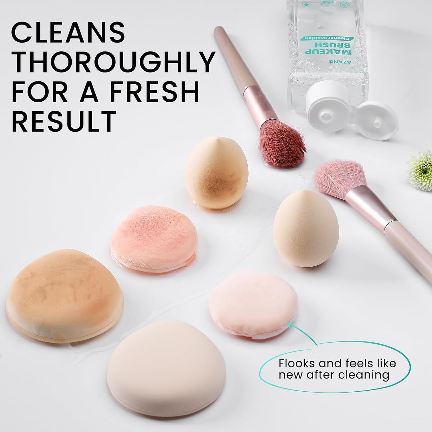 Makeup Brush Cleaner - 300ML Makeup Brush Shampoo and Bowl For Brushes, Sponge, Powder Puff,Deep Clean & Gentle Formula, Vegan & Cruelty