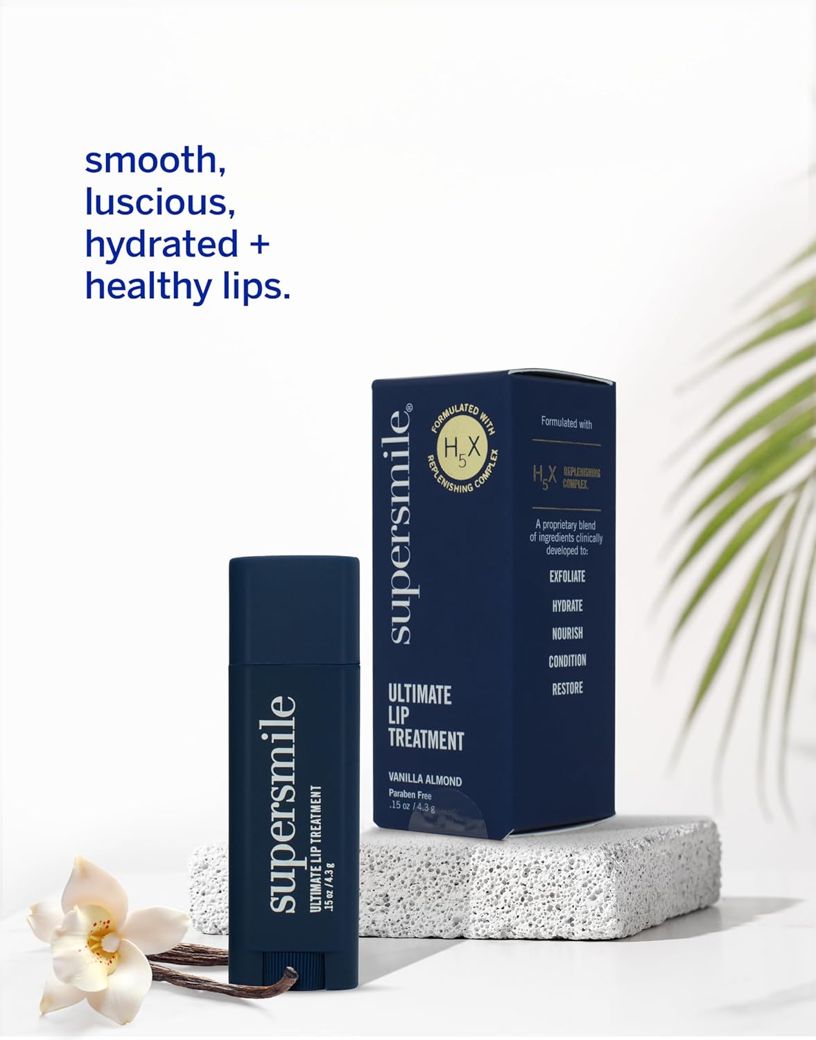 Supersmile Ultimate Lip Treatment - Healing for Dry, Cracked Lips - Nourishing Lip Balm with Collagen & Shea Butter - Hydrating Lip Plumper & Soothing Lip Moisturizer (Pack of 2)