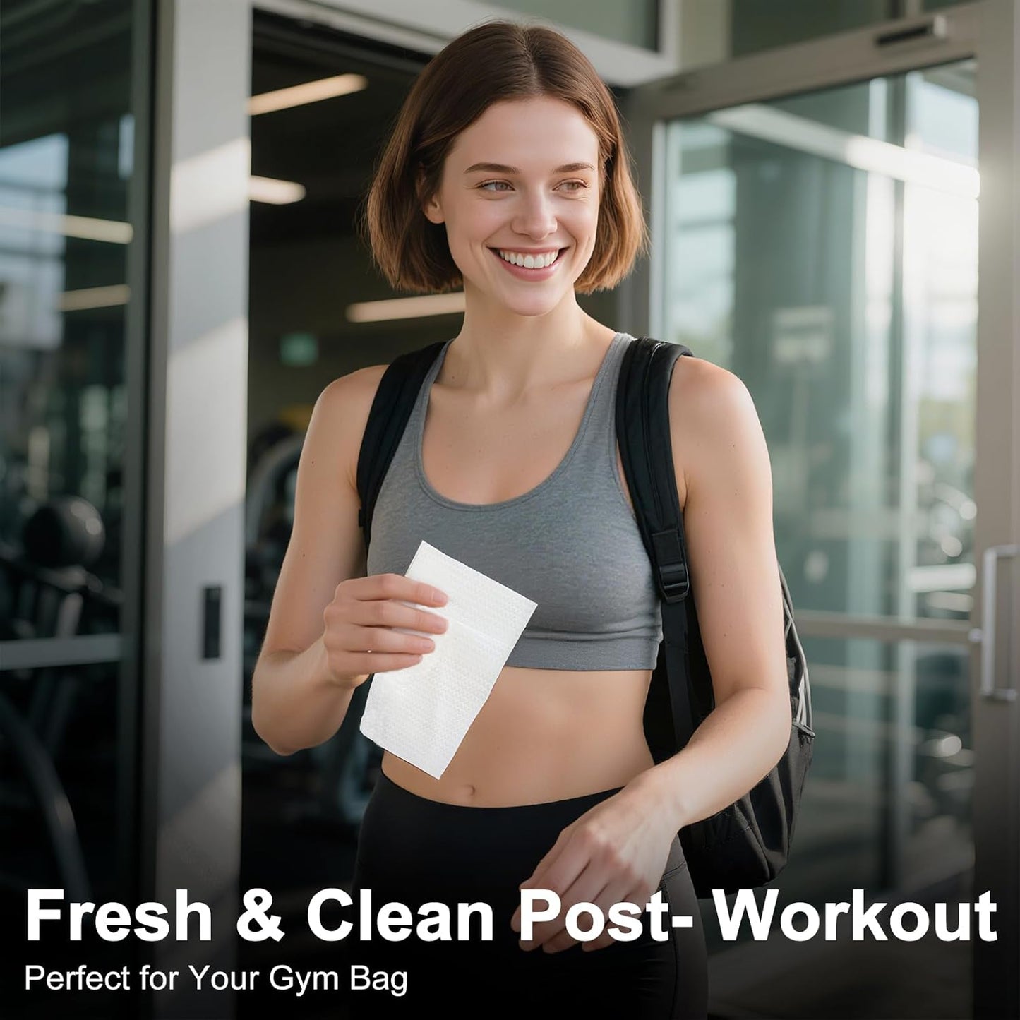 Premium Hand Sanitizing Wipes, 100 Count Non-Woven Wet Wipes Travel Size, Aloe Vera Scent, 70% Alcohol, Individually Wrapped, for Home, Office & Outdoor, Drawstring Bag Included