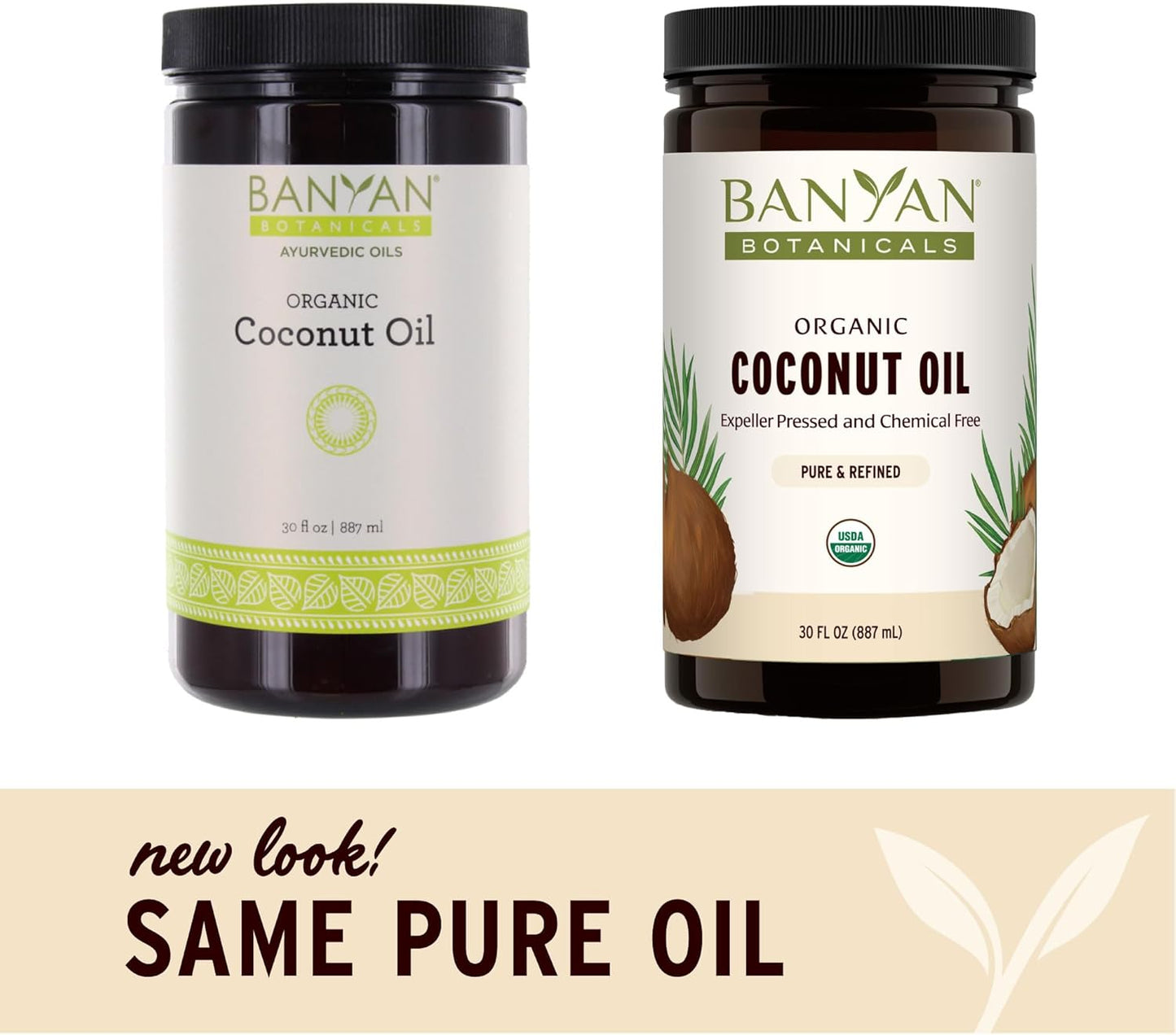 Banyan Botanicals Coconut Oil – Expeller Pressed Organic Coconut Oil – Massage Oil for Naturally Hydrated Skin and Hair – 30 oz – Refined, Non GMO, Sustainably Sourced