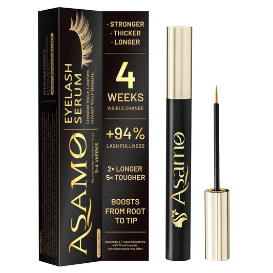 Eyelash Growth Serum – 15 Plant Extracts for Longer, Denser & Robust Lashes,Boosts Natural Lash Development,eyelash serum,Enhance Natural Beauty, Hypoallergenic Oil Free,lash growth serum(Black-Gold)