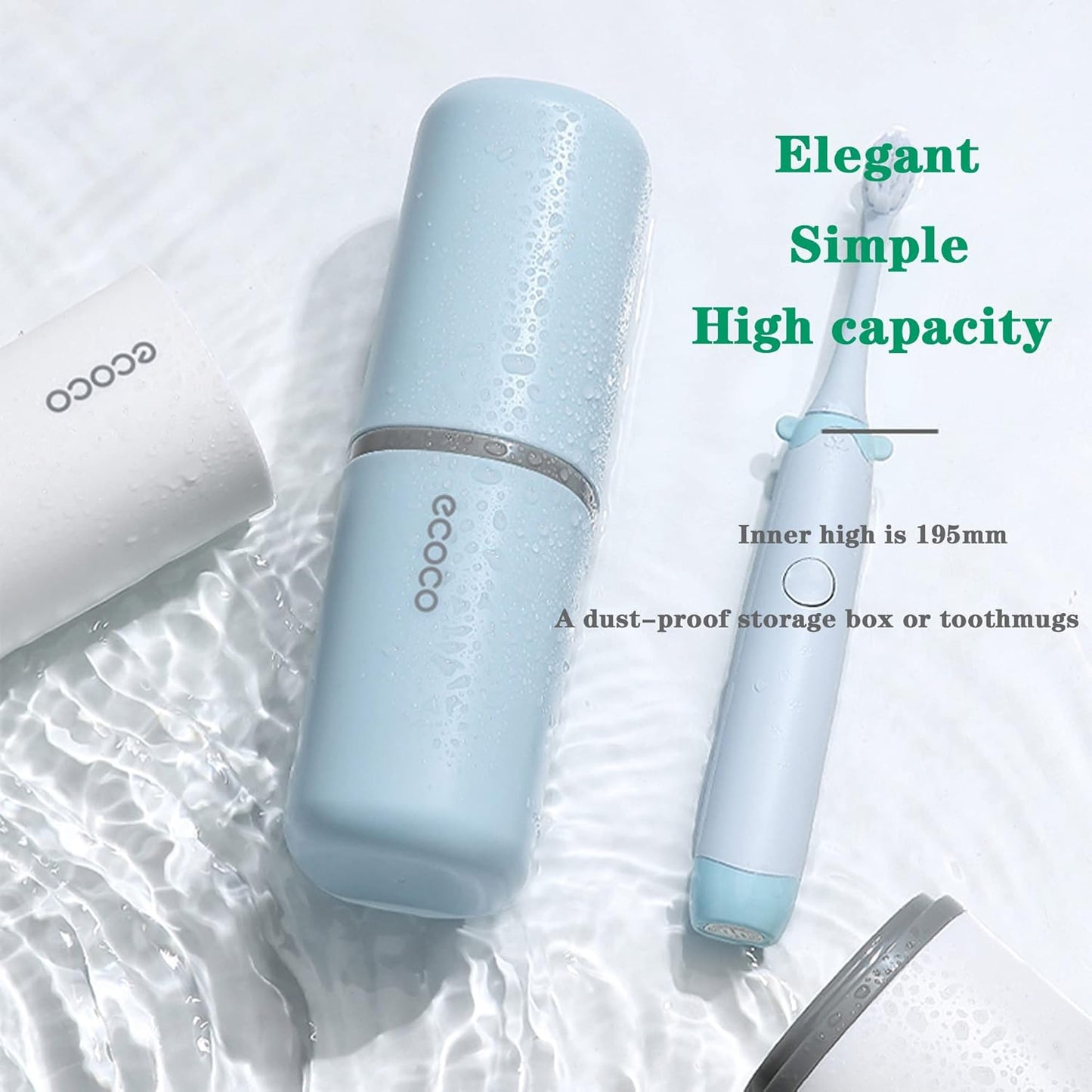 Toothbrush Travel Case, Multifunctional Dustproof Toothbrush Cover, Portable Toothbrush Holder,Suitable for Business Camping Travel or Daily Use(Blue)