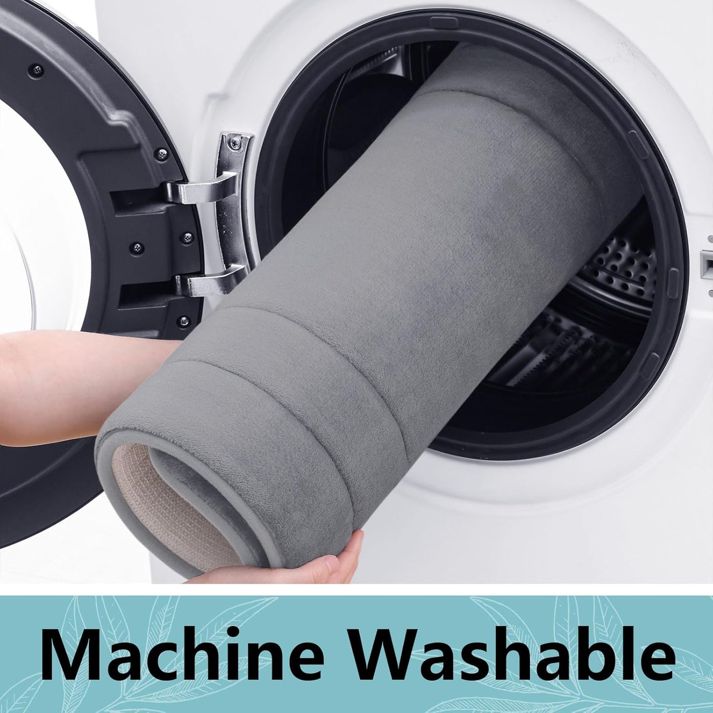 Arotive Memory Foam Bathroom Rug Mat 36x24, Ultra Soft and Absorbent Bath Mat, Machine Wash Dry, Comfortable Bath Rug Carpet for Bathroom Floor, Tub and Shower, Medium Grey