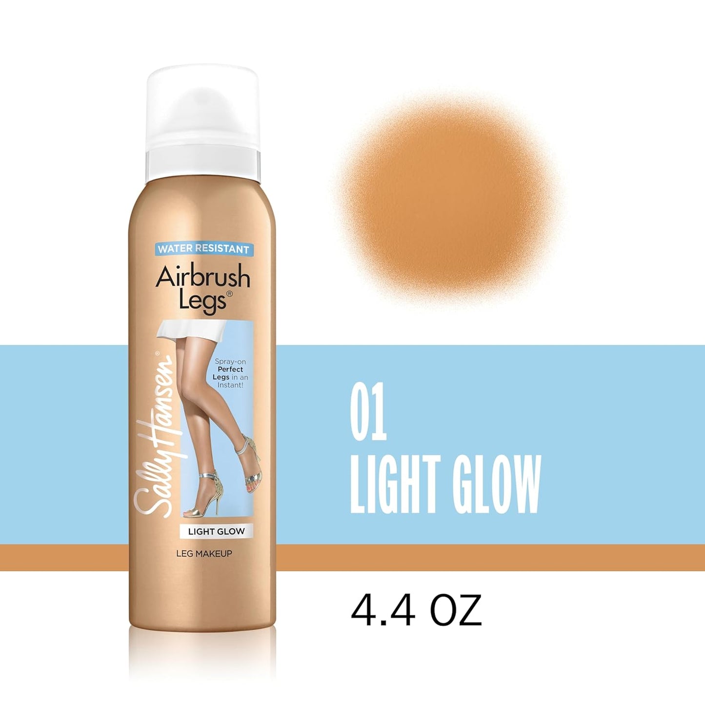 Sally Hansen Airbrush Legs®, Leg Spray-On Makeup, Light Glow, Easy Application, Flawless Looking Legs, Water Resistant, Transfer Proof