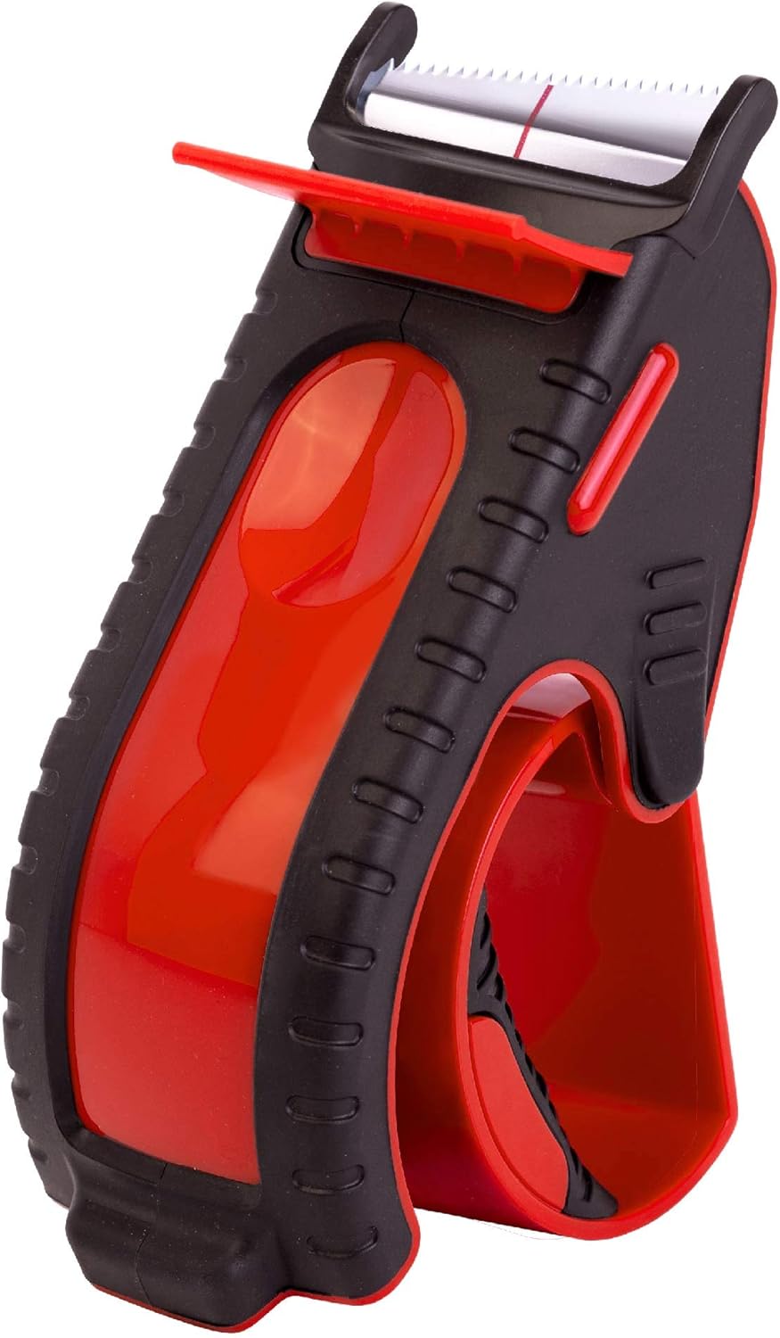 Heavy Duty Shipping Tape Dispenser: TENDO° Essential Line – Reusable, Replaceable, Eco-Friendly 2’’ Master Piece Dispenser for Pros with Patented 10° Sloped Chromium Blades - P-2200 (4th Gen.)_Red