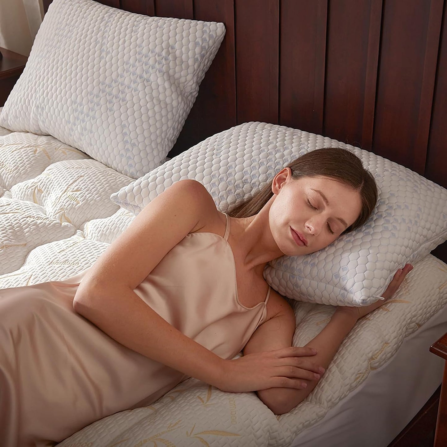 Pillow Protector(2 Pack) Standard, Waterproof Pillowcase with Zipper, Breathable, Soft Pillow Cover for Better Sleep, Machine Washable