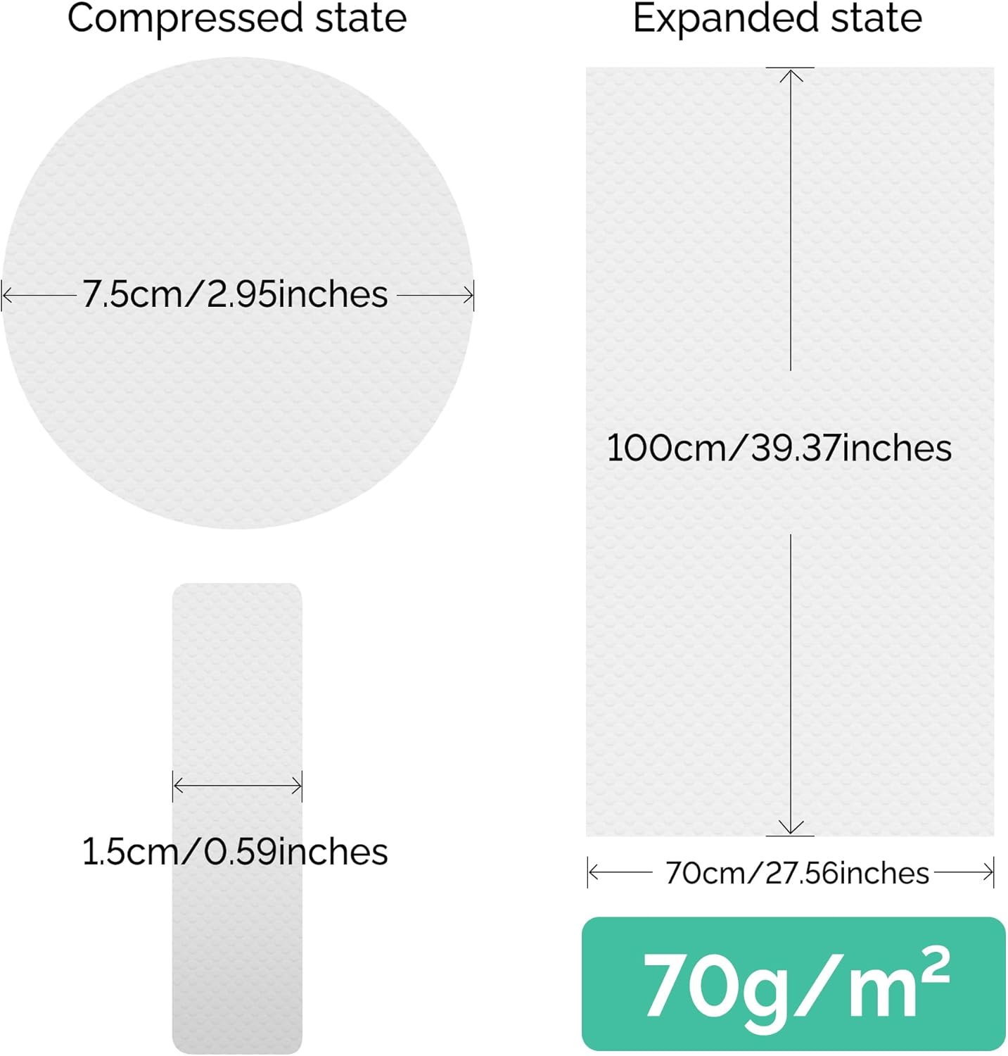 YOUNGTIME Premium Disposable Compressed Bath Towel for Travel,27.5 * 39.4 Large Bath Towel Travel Towel Reusable for Hotel,Disposable Cotton Bath Towels,6 Pack