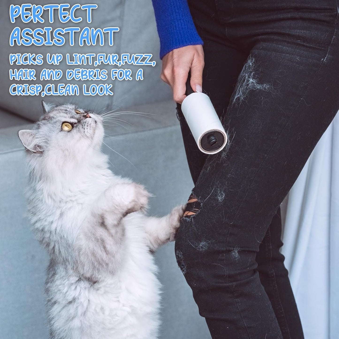 Hushee 40 Pcs Bulk Mini Lint Roller for Pet Hair and Clothes Lint Roller Travel Size Removers Sticky Removing Tool for Travel, Gift Bags, Furniture, Car Seat