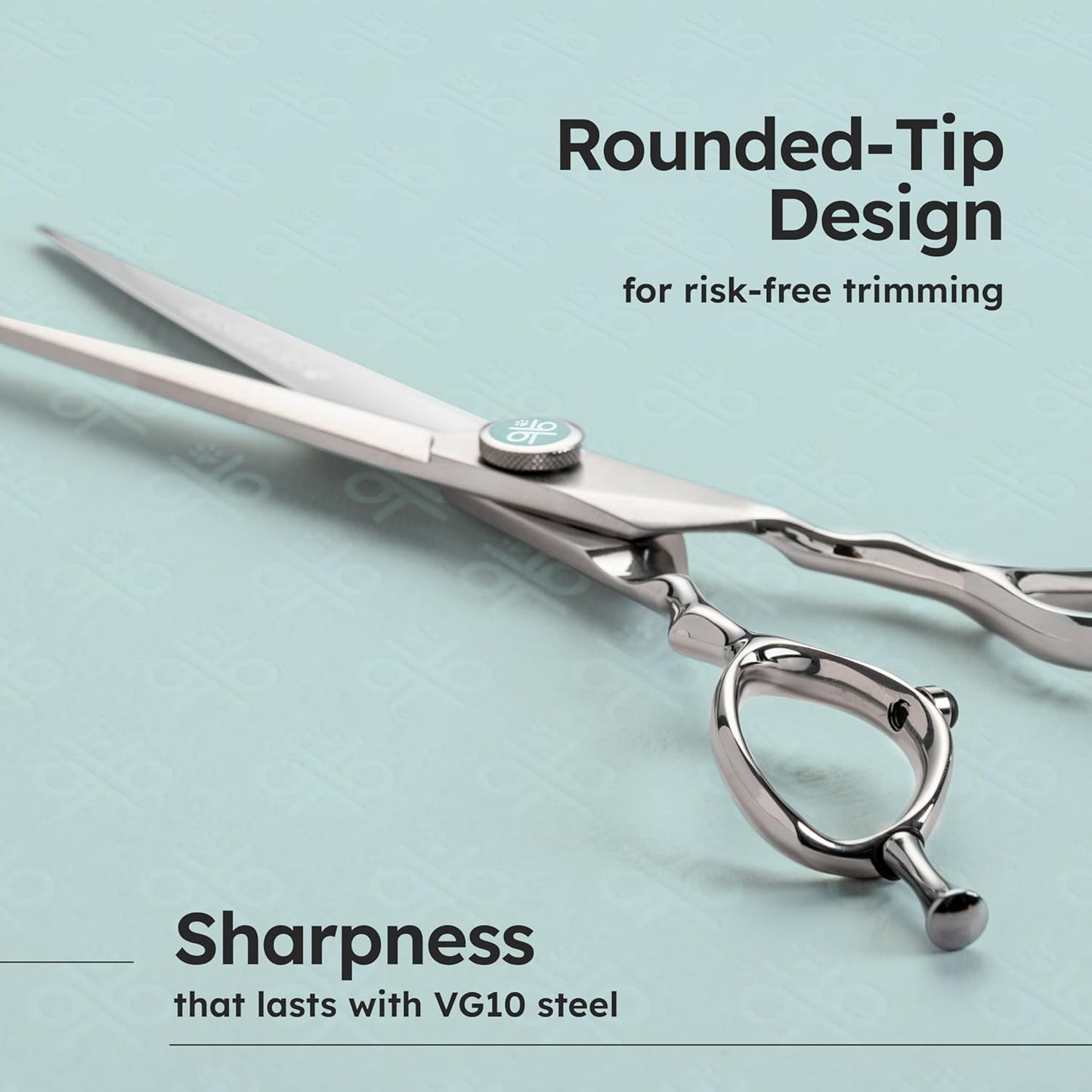 7” Dog Grooming Scissors with Sawtooth Blade | VG10 Japanese Steel Professional Pet Grooming Shears for Cats & Dogs | Precise Trimming | Lightweight, Ergonomic, Handcrafted Design | K9 Shears