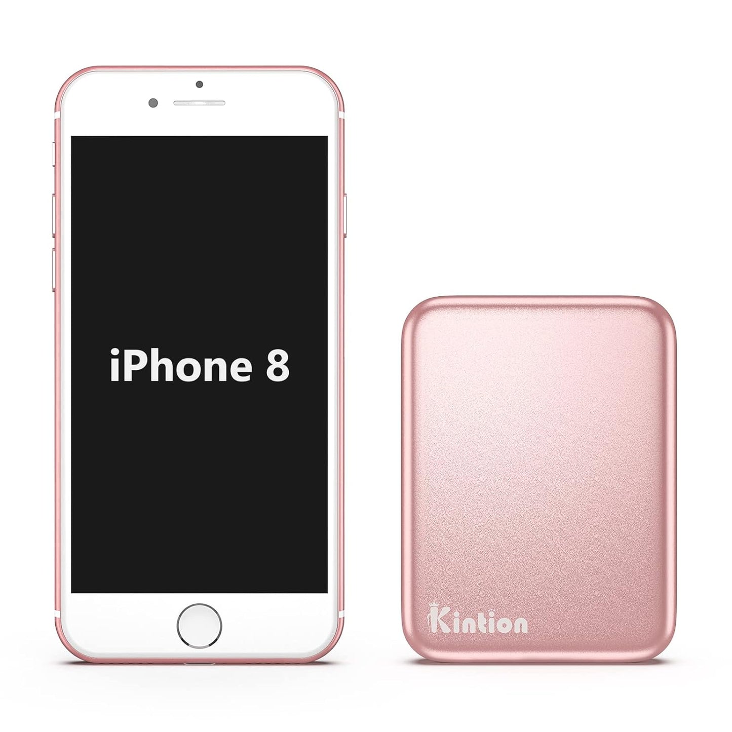 Kintion Pocket Mirror, 1X/3X Magnification LED Compact Travel Makeup Mirror with Light for Purse, 2-Sided, Portable, Folding, Handheld, Small Lighted Mirror for Gift, Rose Gold