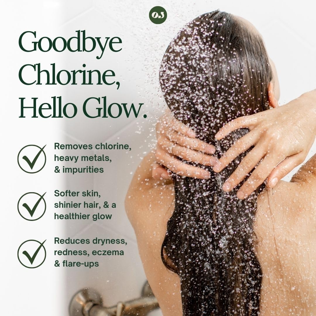 Organic Jaguar Shower Filter, 22 Stage Water Shower Head Filter For Hard Water, Heavy Metals, Chlorine & Impurities, Supports Hair and Skin Health & Hydration, Easy Installation, Long Lasting, Chrome