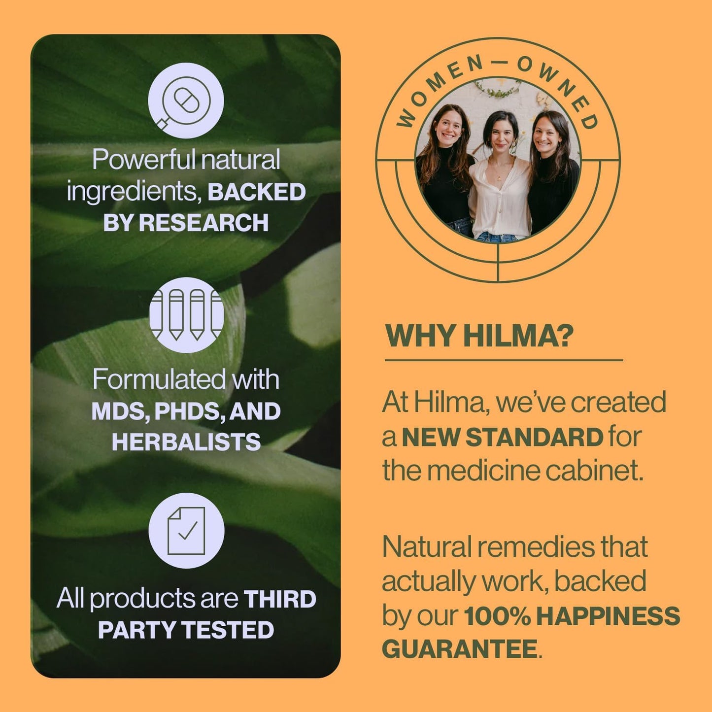 Hilma Natural Gas and Bloating Relief with Lemon Balm, Fennel & Peppermint Leaf, Doctor Formulated with Organic Ingredients, 100 Vegan Capsules