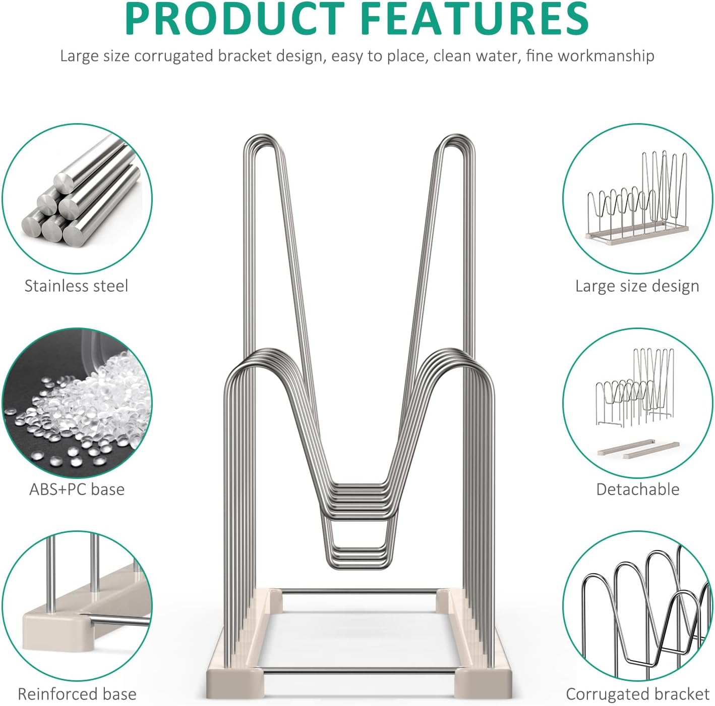 Plastic Bag Drying Rack, Reusable Bag Drying Rack for Silicone Bag & Ziploc Bag, Bottle Dryer Rack for Gloves & Glasses, Pan Lid & Cutting Board Organizer