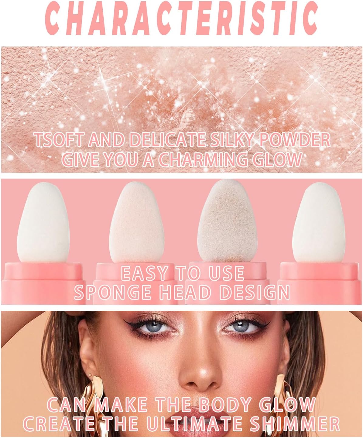 2PCS Hair and Body Glitter Powder, Highlighter Glitter Makeup for Clothes, Festival Rave Prom Loose Sparkle Powder,Holographic Ultra Fine Resin Glitters for Crafts (Pearl White+Pearl White)