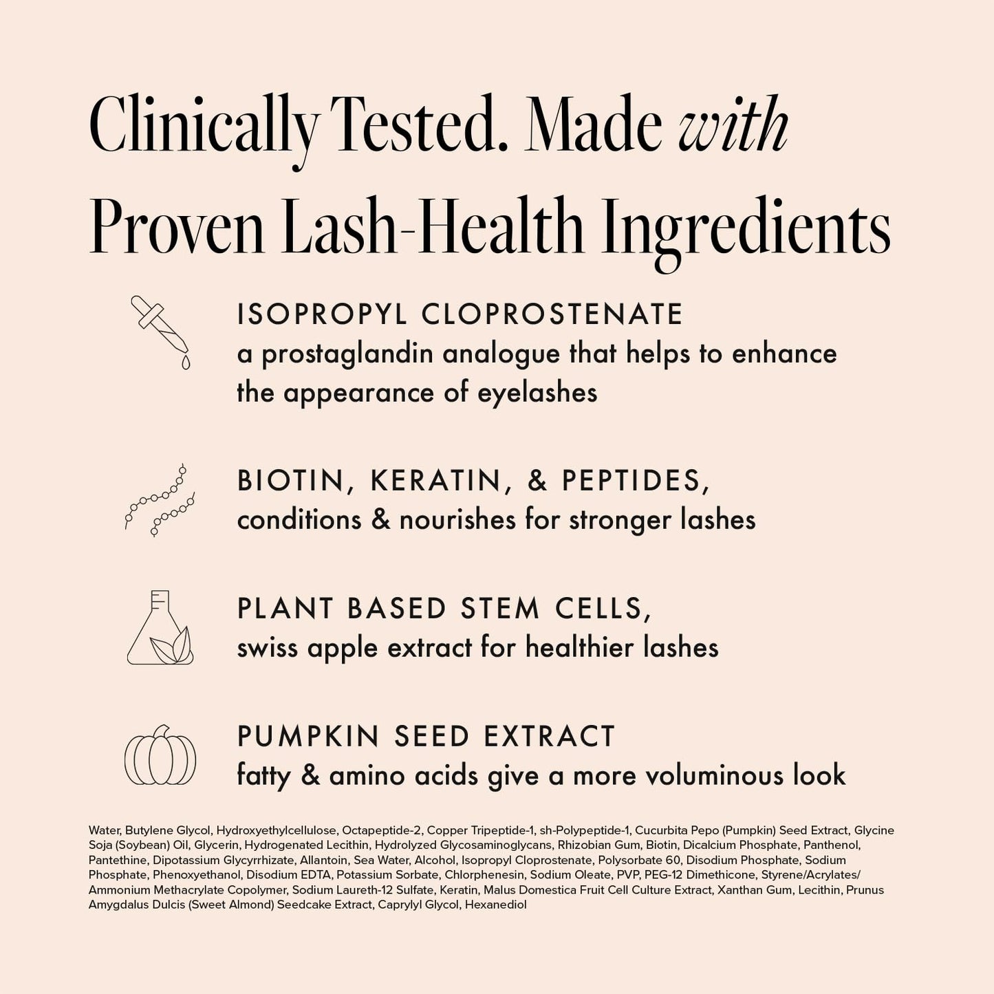 Borboleta Lash Serum, Eyelash Serum for Longer, Thicker, and Fuller Looking Natural Eyelashes, (Full Size, 3 Month Supply)