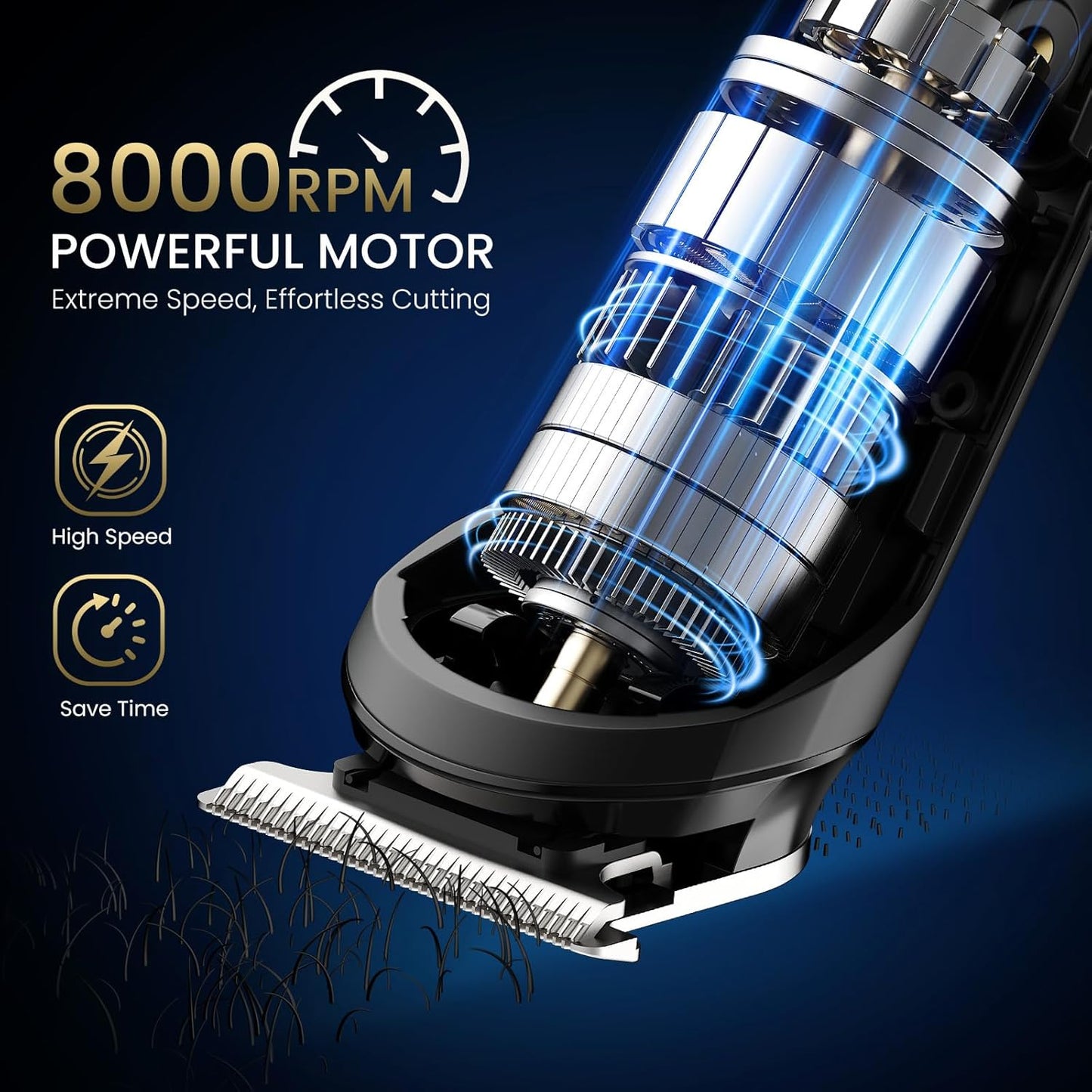 Ufree 3-in-1 Beard Trimmer Kit, Men's Electric Shaver Razor for Mustache Body Nose Facial Hair, Professional Hair Trimmer, Rechargeable Clippers, Waterproof Beard Grooming, Birthday Gifts for Men